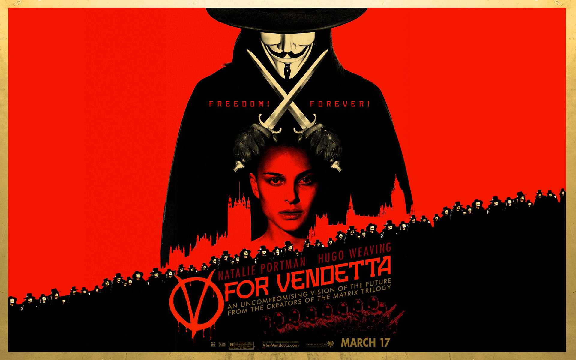 Handy-Wallpaper V Wie Vendetta, Filme kostenlos herunterladen.
