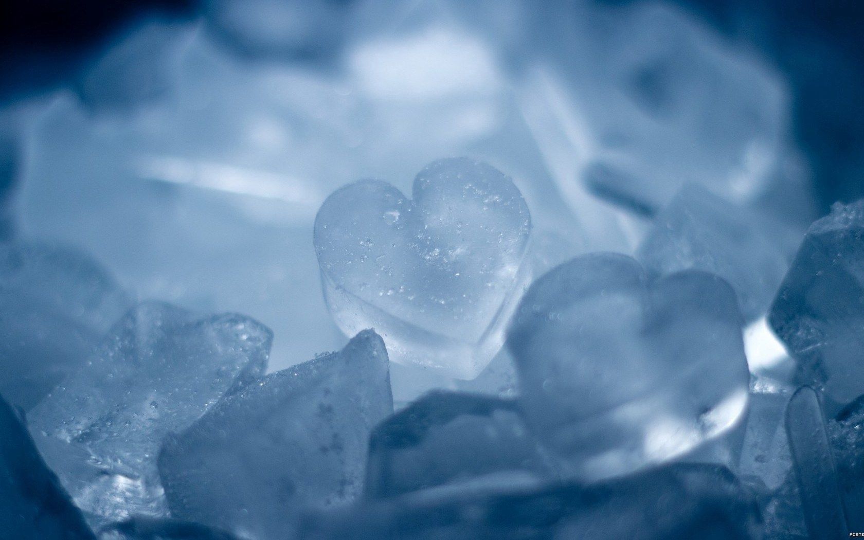 Download mobile wallpaper Snow, Macro, Ice, Form, Heart for free.