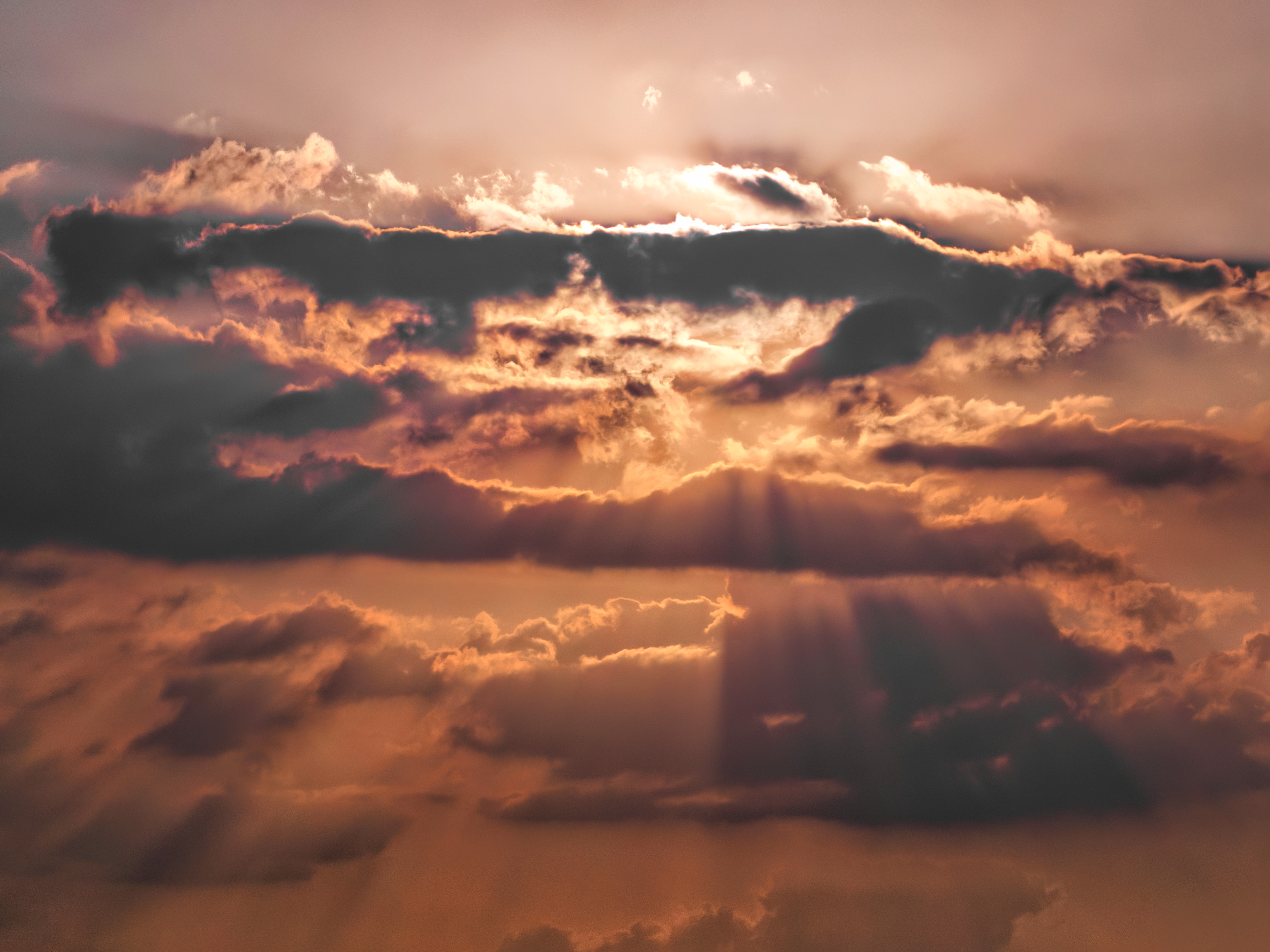 Free download wallpaper Nature, Sunset, Sky, Clouds, Beams, Rays on your PC desktop