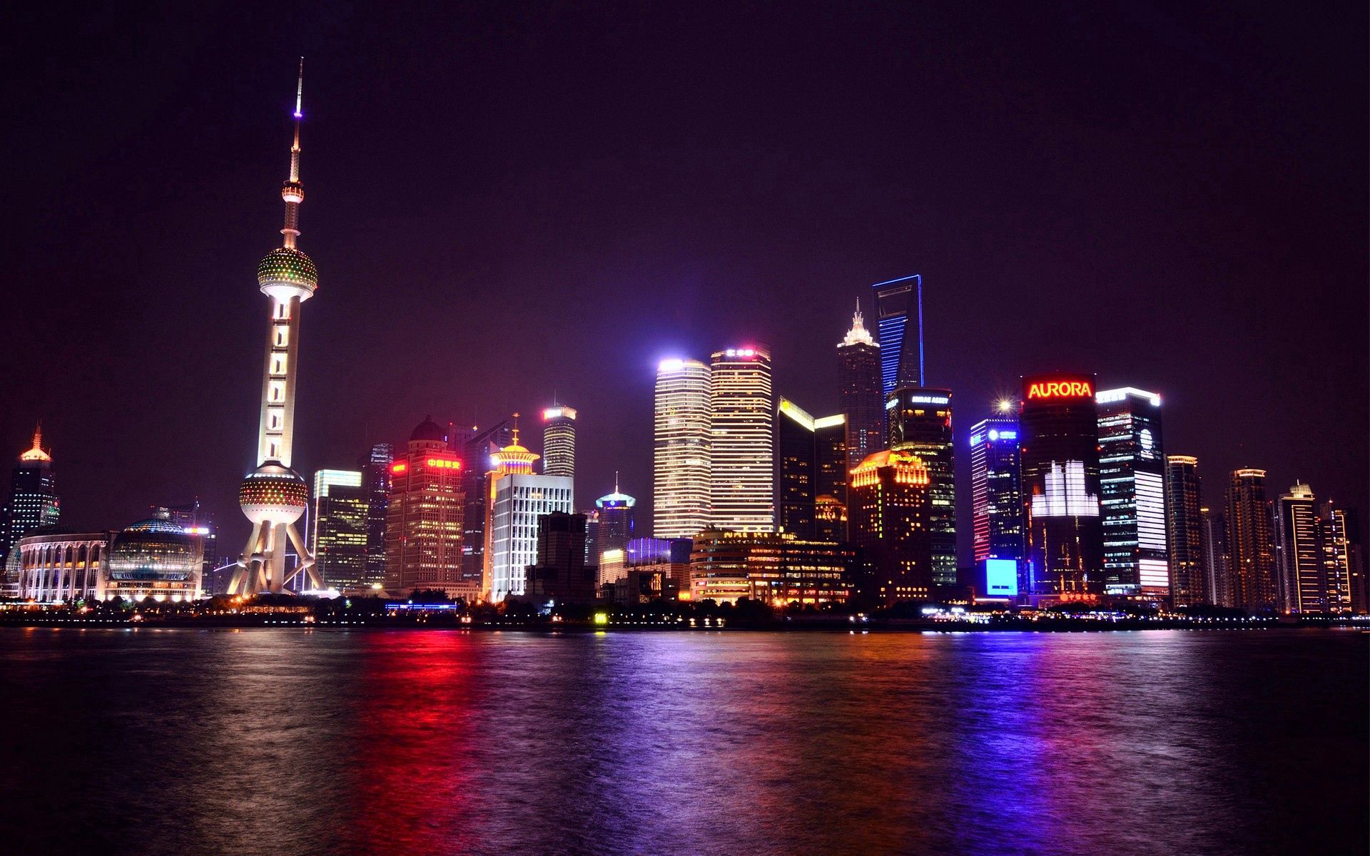 139835 descargar imagen ciudad de noche, ciudades, ciudad nocturna, luces de la ciudad, porcelana, china, llevar a la fuerza, shanghái: fondos de pantalla y protectores de pantalla gratis