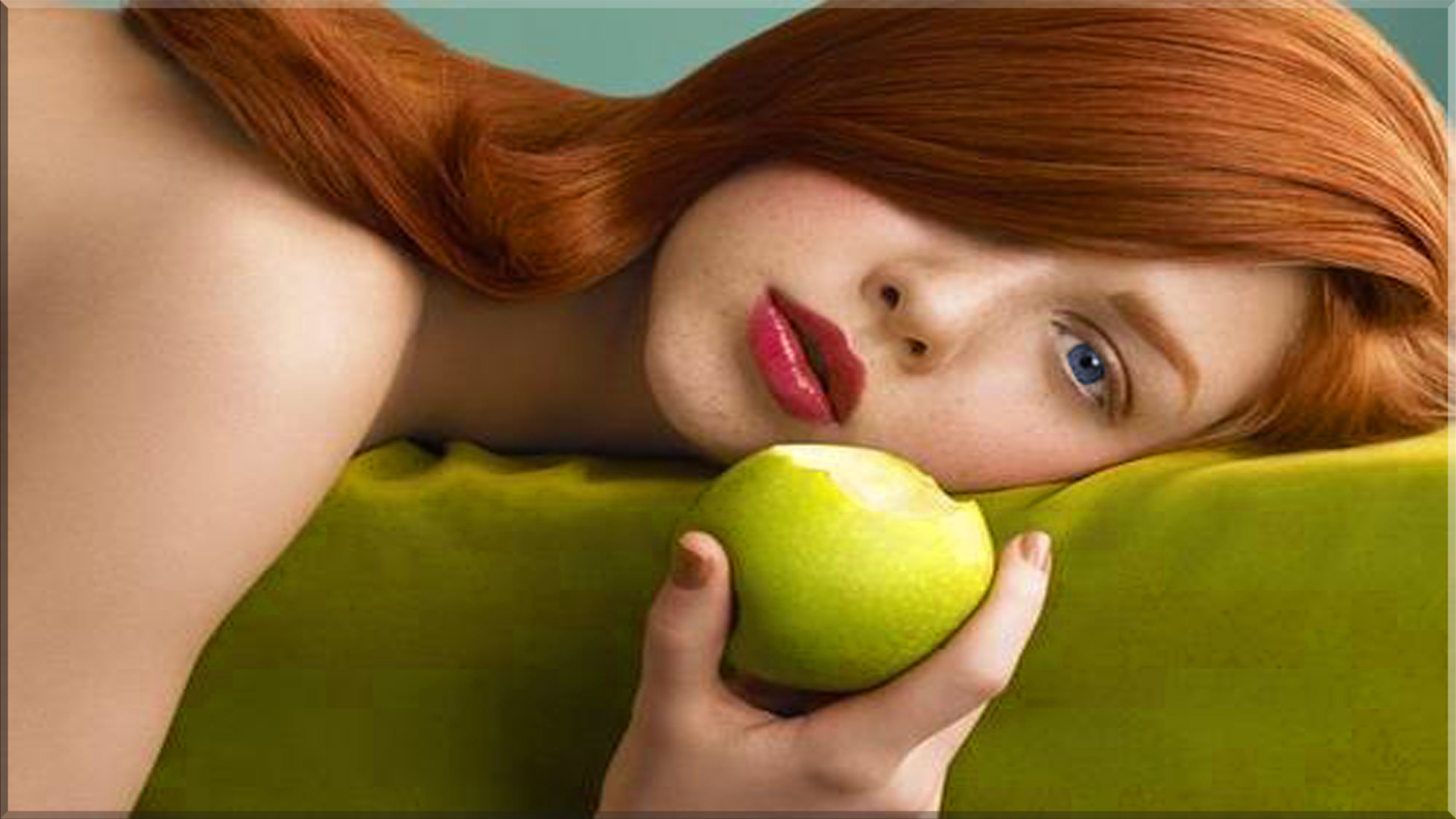 Free download wallpaper Apple, Redhead, Model, Women on your PC desktop