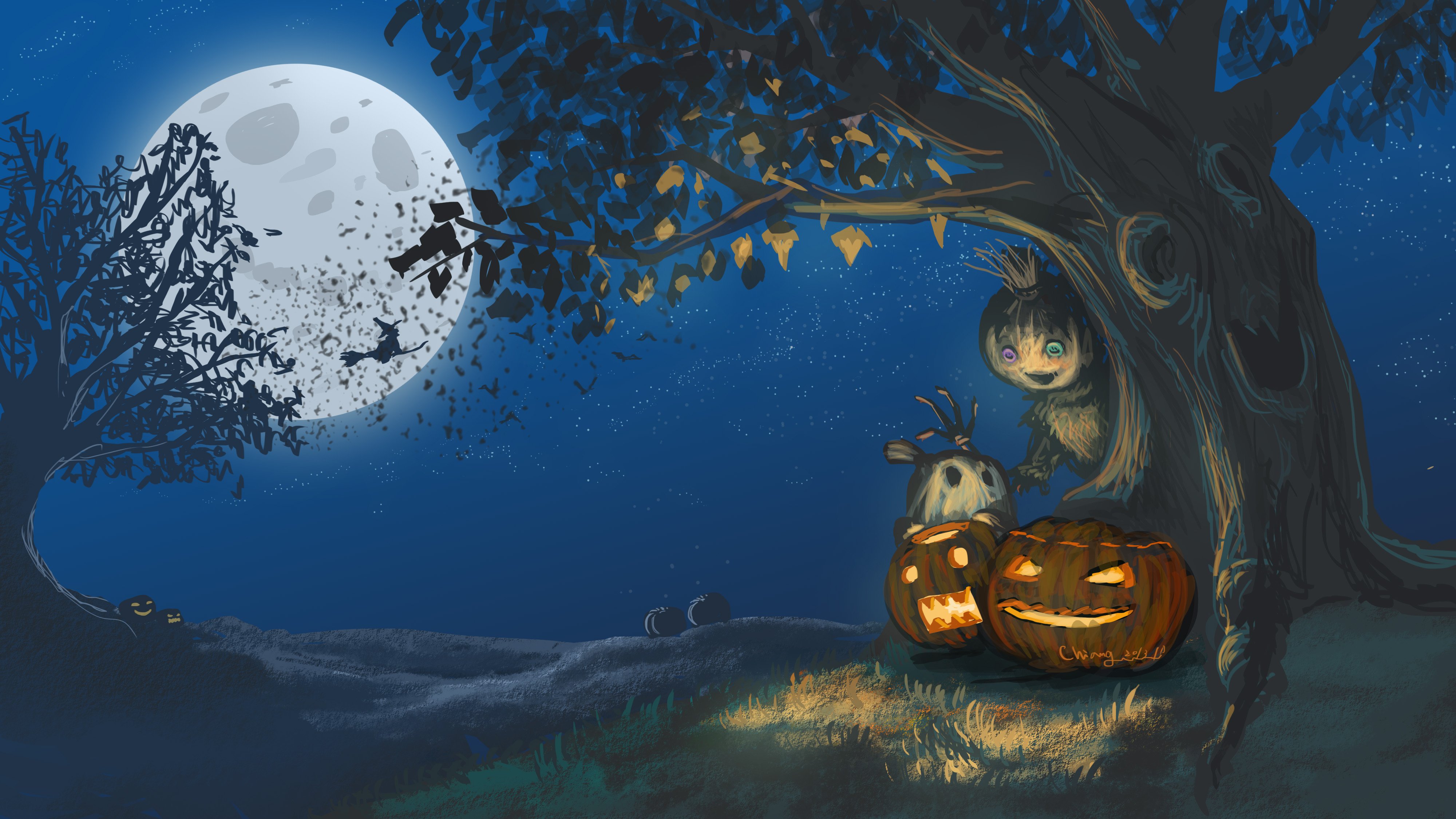 Download mobile wallpaper Halloween, Pumpkin, Holiday for free.