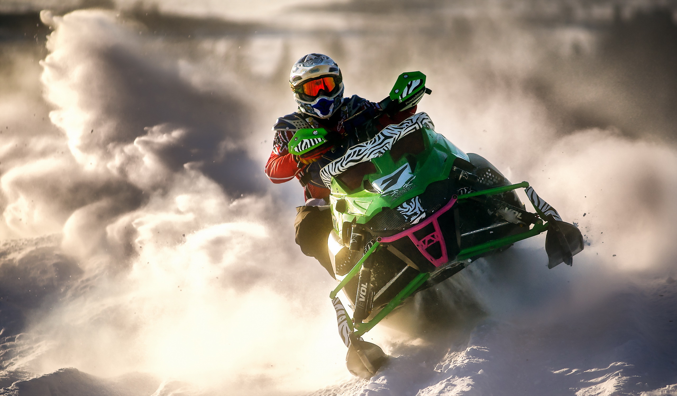 snowmobile, races, sports, winter, snow