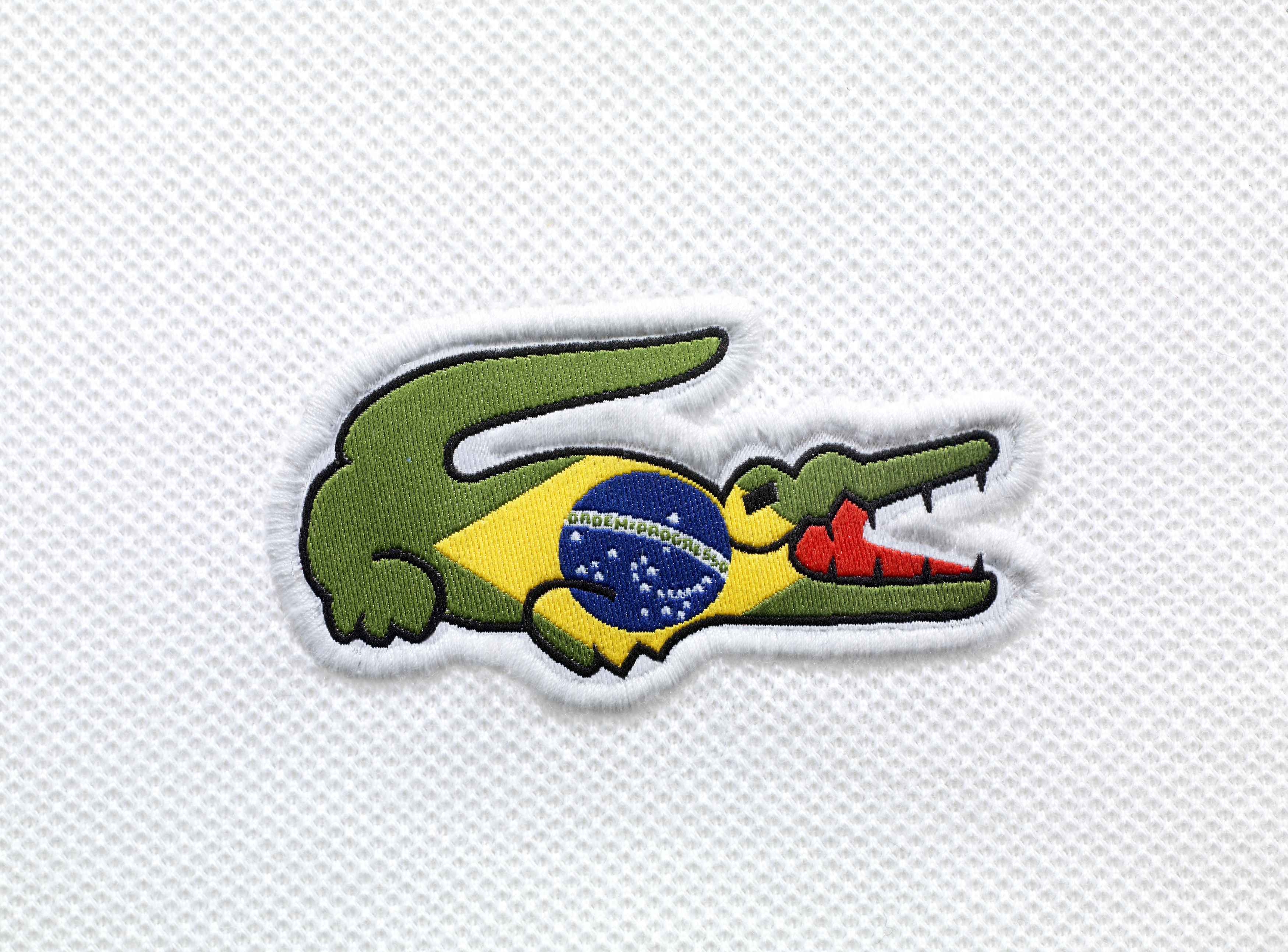 951903 скачать картинку крокодил, разное, флаг бразилии, лакост - обои и заставки бесплатно