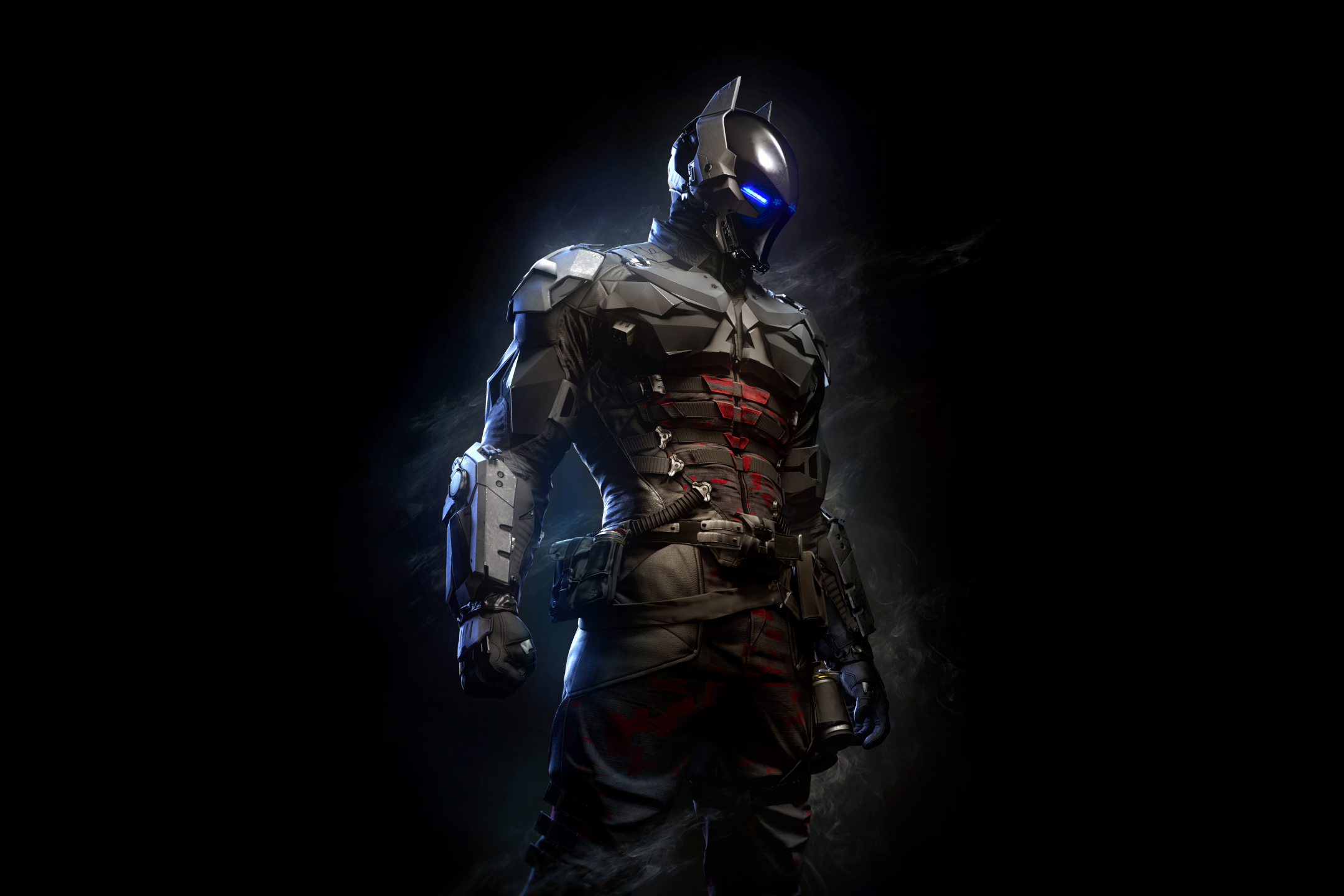 1156164 descargar fondo de pantalla videojuego, batman: arkham knight, ojos azules, ojos brillantes, arkham knight (dc cómics), hombre murciélago: protectores de pantalla e imágenes gratis