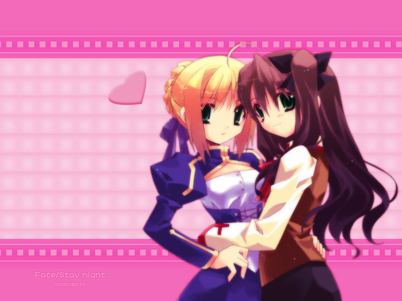 Free download wallpaper Anime, Saber (Fate Series), Fate/stay Night, Rin Tohsaka on your PC desktop