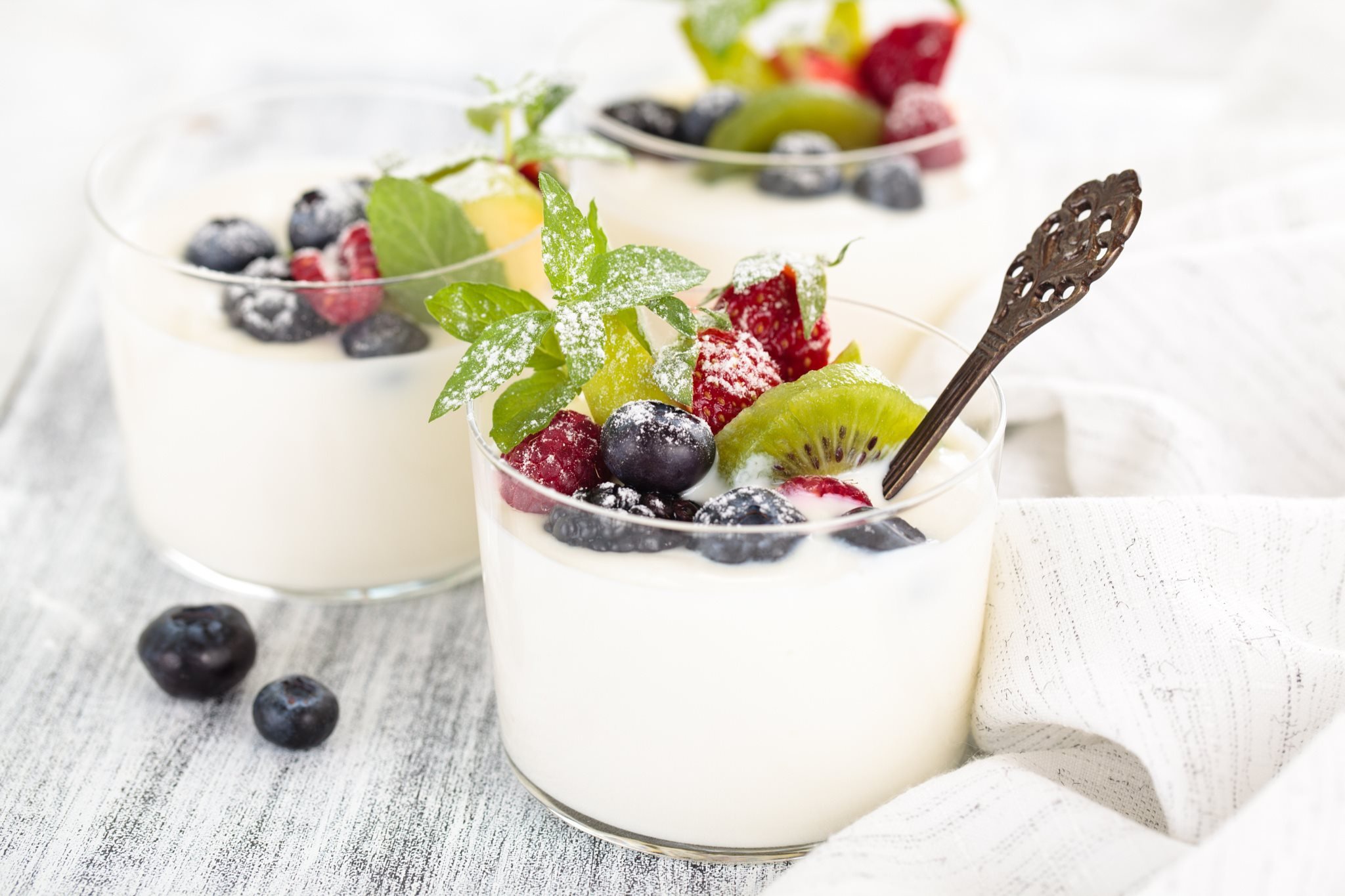 Download mobile wallpaper Food, Blueberry, Berry, Breakfast, Yogurt for free.
