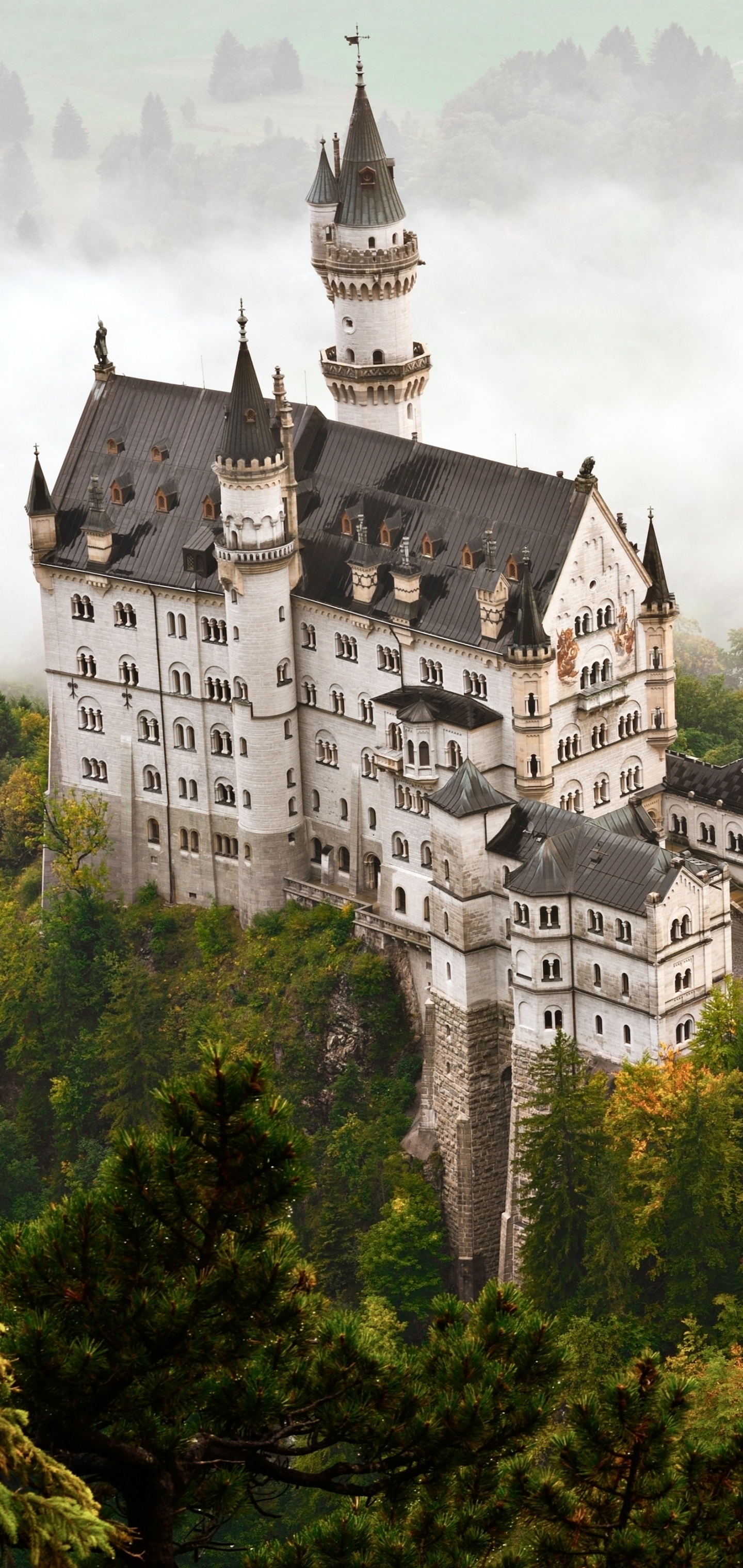 無料モバイル壁紙城, ドイツ, ノイシュヴァンシュタイン城, マンメイドをダウンロードします。