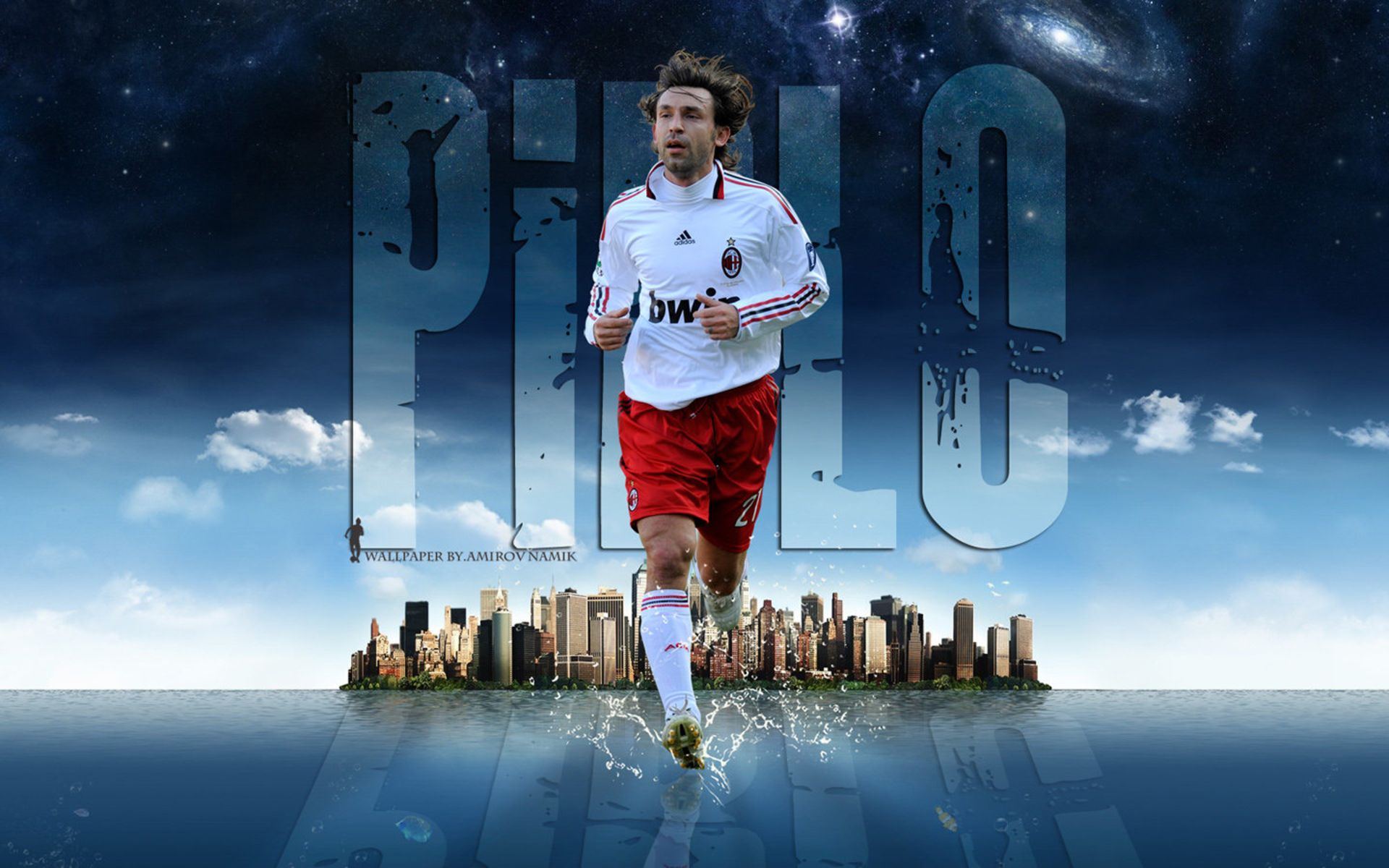 PCデスクトップにスポーツ, サッカー, アンドレア・ピルロ, Acミラン画像を無料でダウンロード