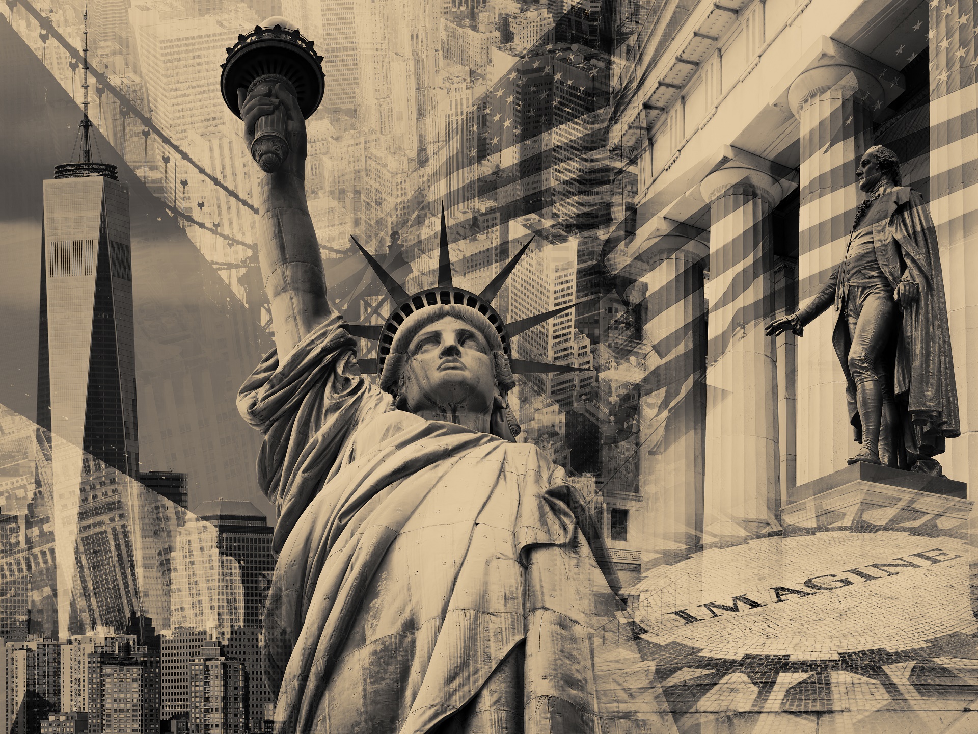 386910 скачать обои статуя свободы, нью йорк, сделано человеком, сепия, города - заставки и картинки бесплатно