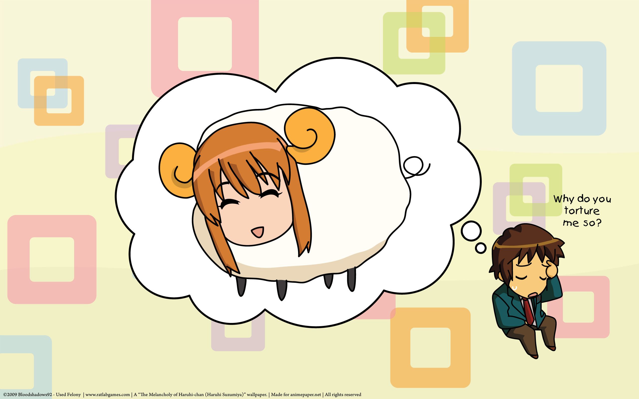 Baixar papel de parede para celular de Anime, Suzumiya Haruhi No Yûutsu, Kyon (Haruhi) gratuito.
