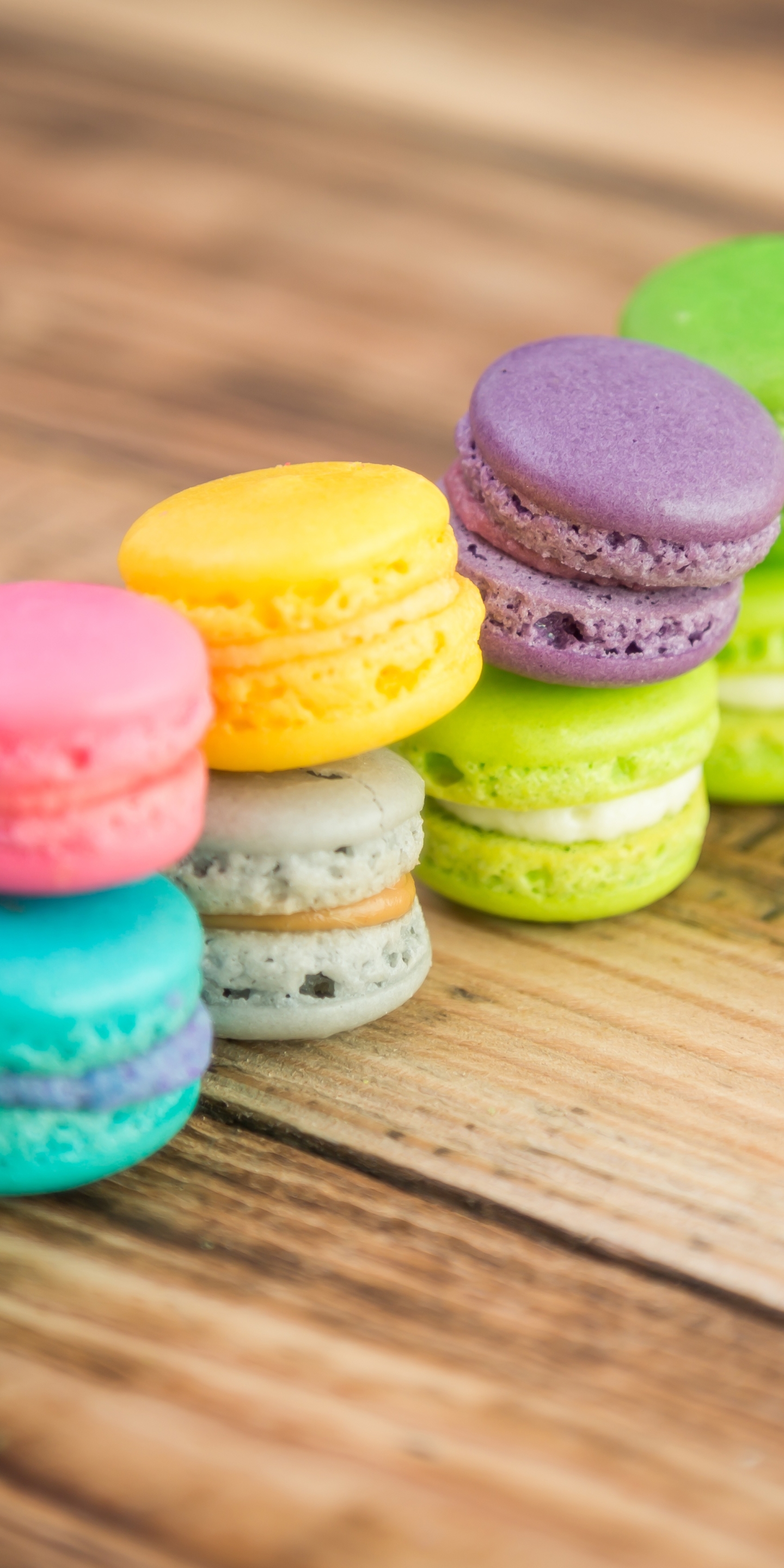 Download mobile wallpaper Food, Colors, Sweets, Macaron for free.