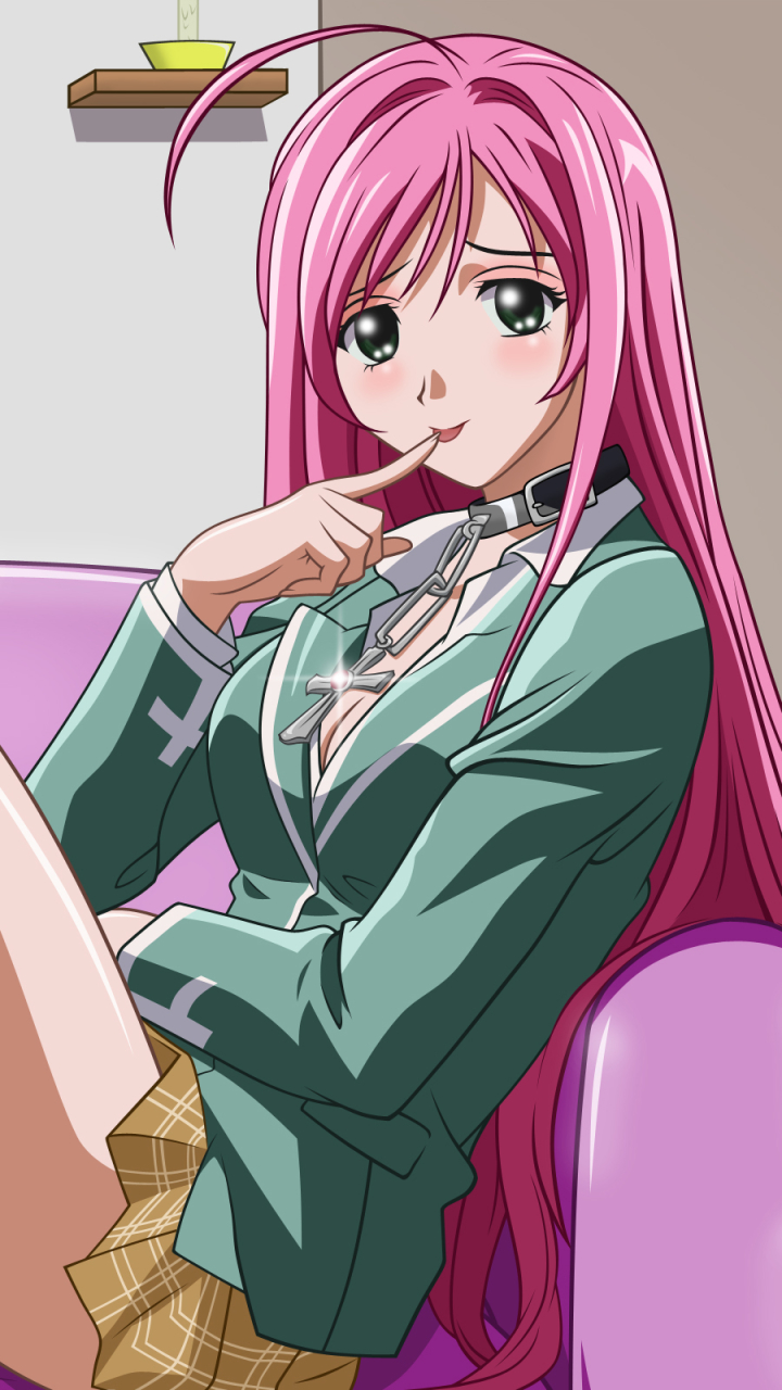 Download mobile wallpaper Anime, Pink Hair, Long Hair, Rosario + Vampire, Moka Akashiya for free.