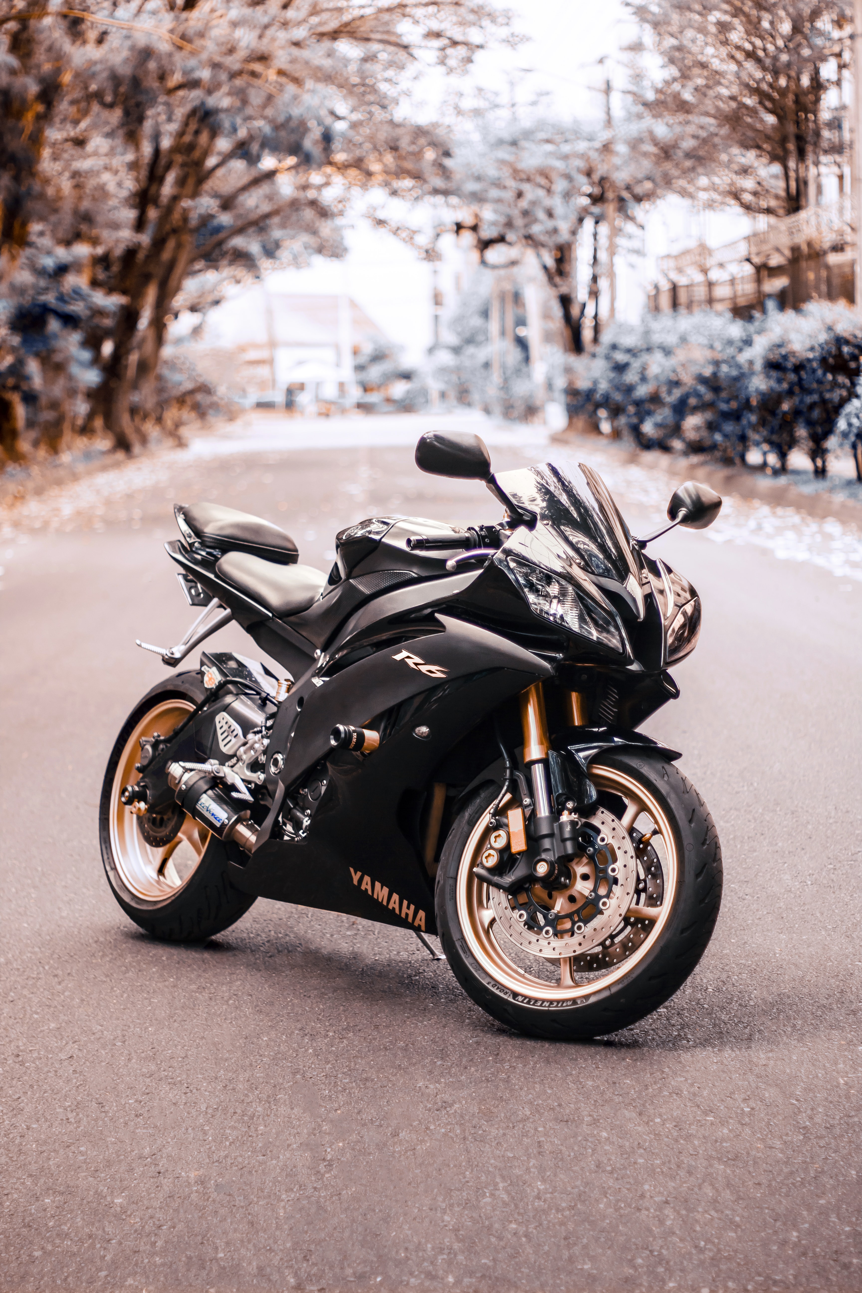yamaha, bike, motorcycles, yamaha r6, side view, black, motorcycle