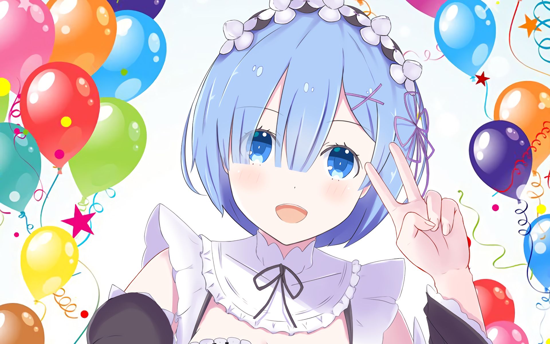 Download mobile wallpaper Anime, Face, Blue Eyes, Blue Hair, Short Hair, Re:zero Starting Life In Another World, Rem (Re:zero) for free.