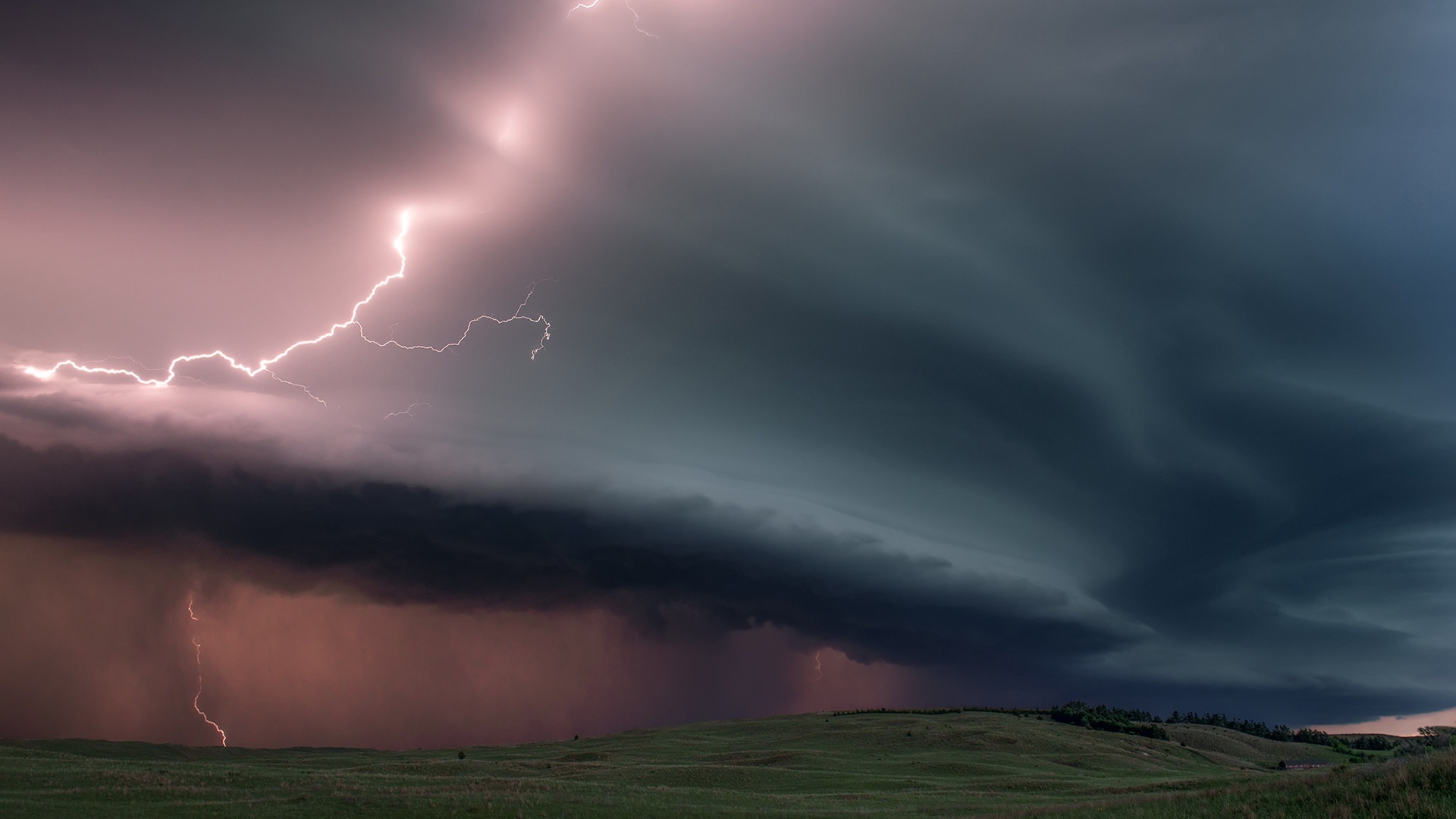 PCデスクトップに地球, 嵐, 空, 雷, 分野, クラウド画像を無料でダウンロード