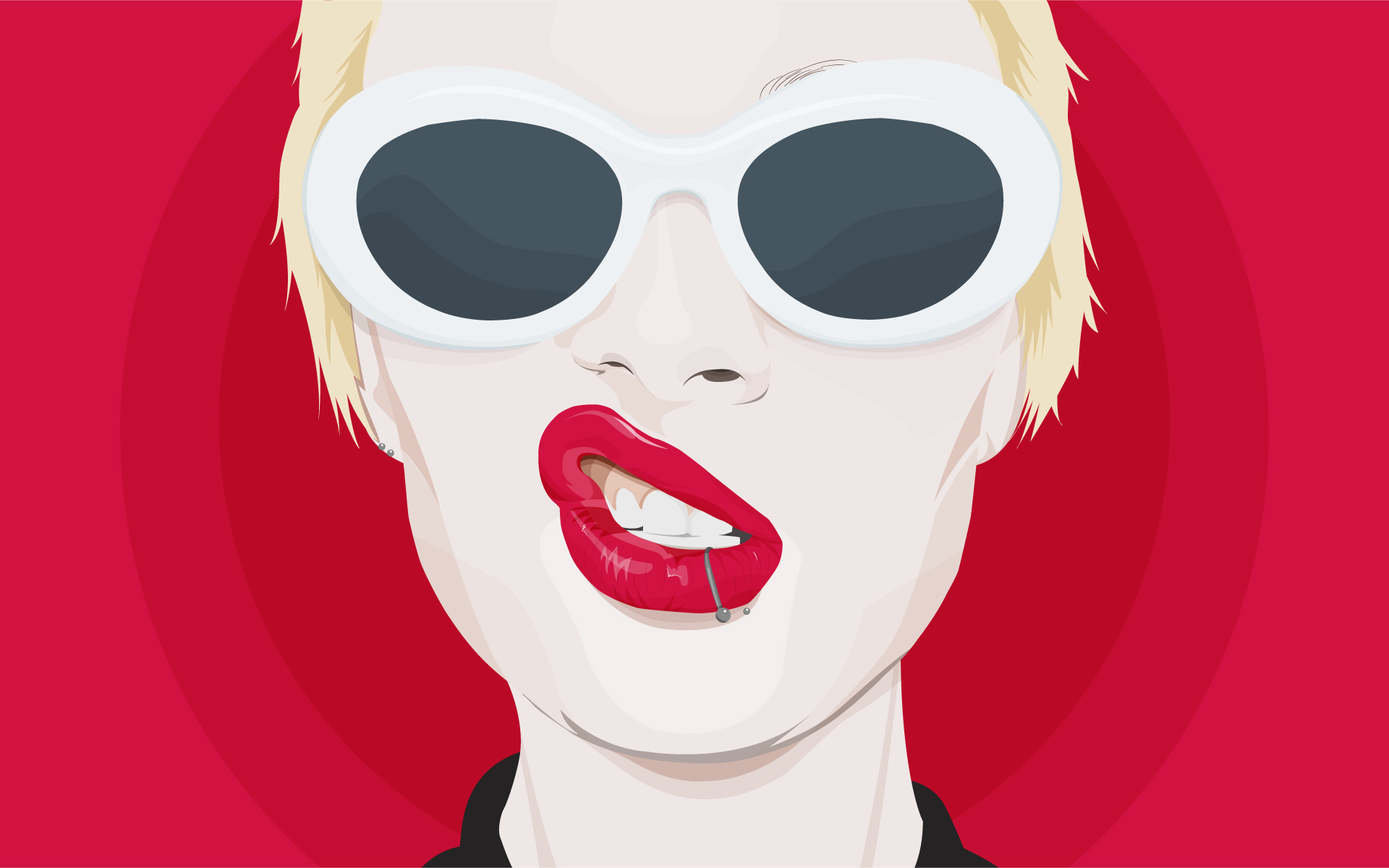 Download mobile wallpaper Vector, Face, Sunglasses, Women for free.