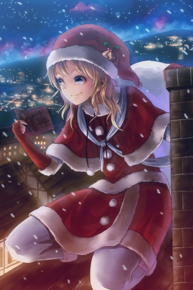 Handy-Wallpaper Weihnachten, Animes kostenlos herunterladen.