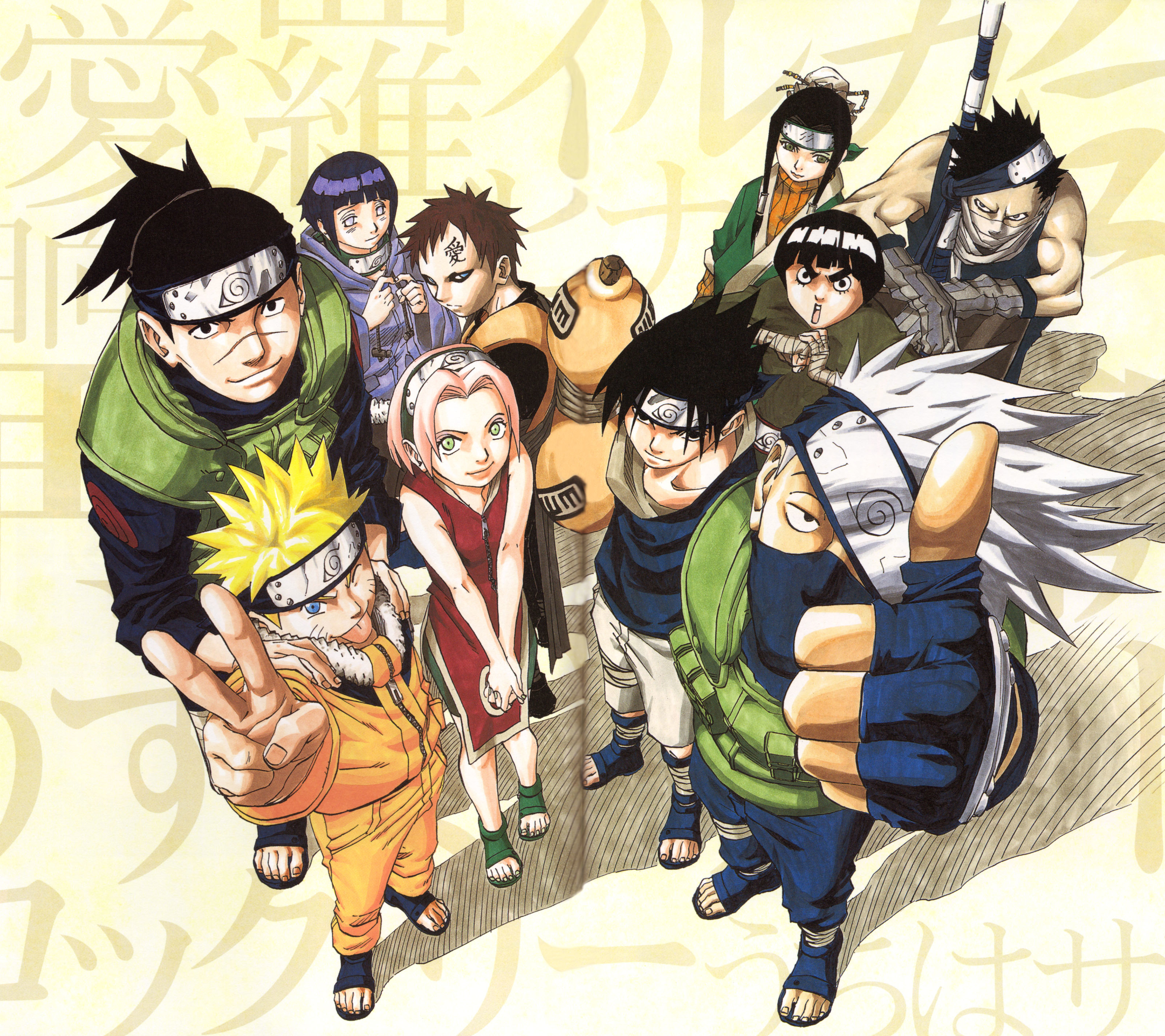 Laden Sie das Naruto, Animes, Sasuke Uchiha, Itachi Uchiha, Hinata Hyuga, Sakura Haruno, Gaara (Naruto), Naruto Uzumaki, Rock Lee, Kakashi Hatake-Bild kostenlos auf Ihren PC-Desktop herunter