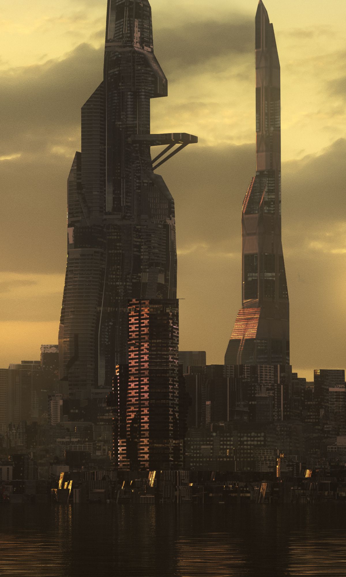 Download mobile wallpaper City, Sci Fi for free.