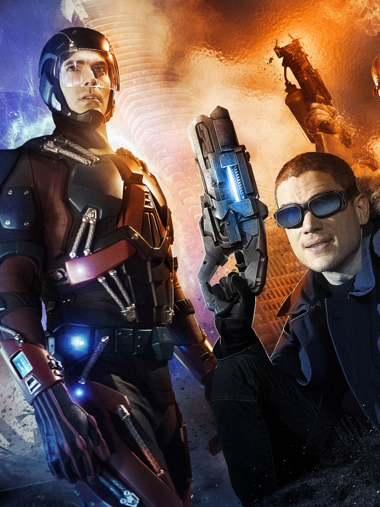 Download mobile wallpaper Wentworth Miller, Tv Show, Captain Cold, Atom (Dc Comics), Dc's Legends Of Tomorrow, Brandon Routh for free.