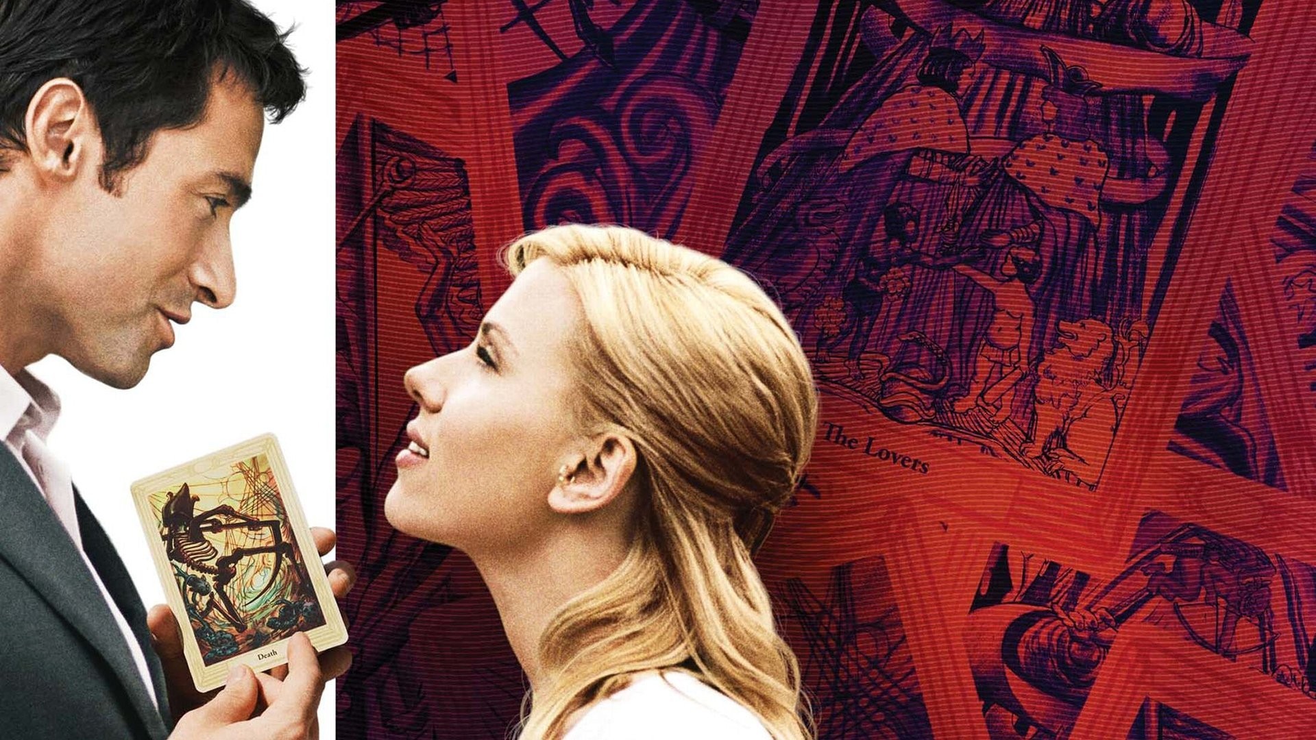 Download mobile wallpaper Hugh Jackman, Scarlett Johansson, Scoop, Movie for free.