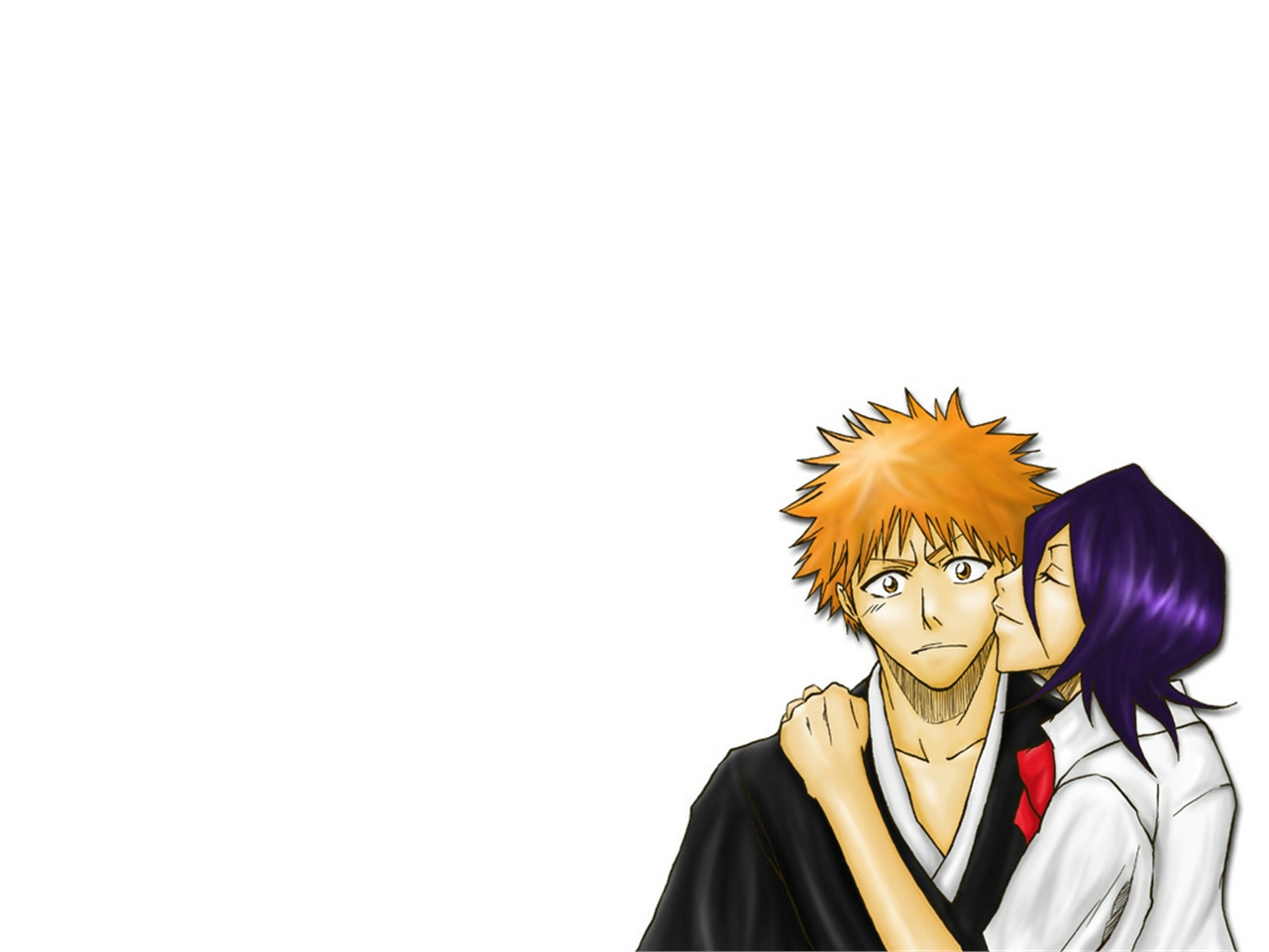 Free download wallpaper Anime, Bleach, Rukia Kuchiki, Ichigo Kurosaki on your PC desktop