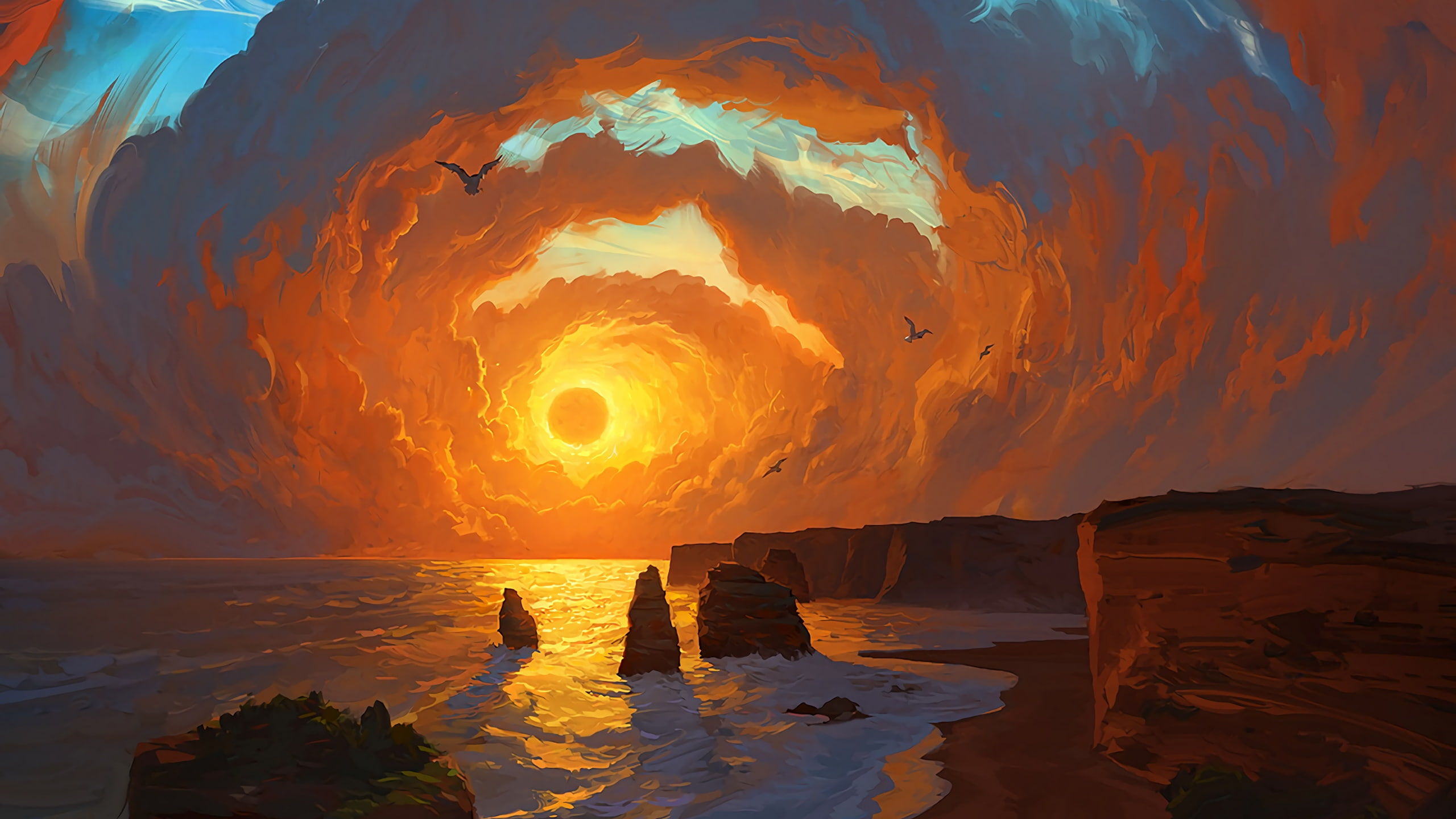 Baixe gratuitamente a imagem Paisagem, Pôr Do Sol, Artistico na área de trabalho do seu PC