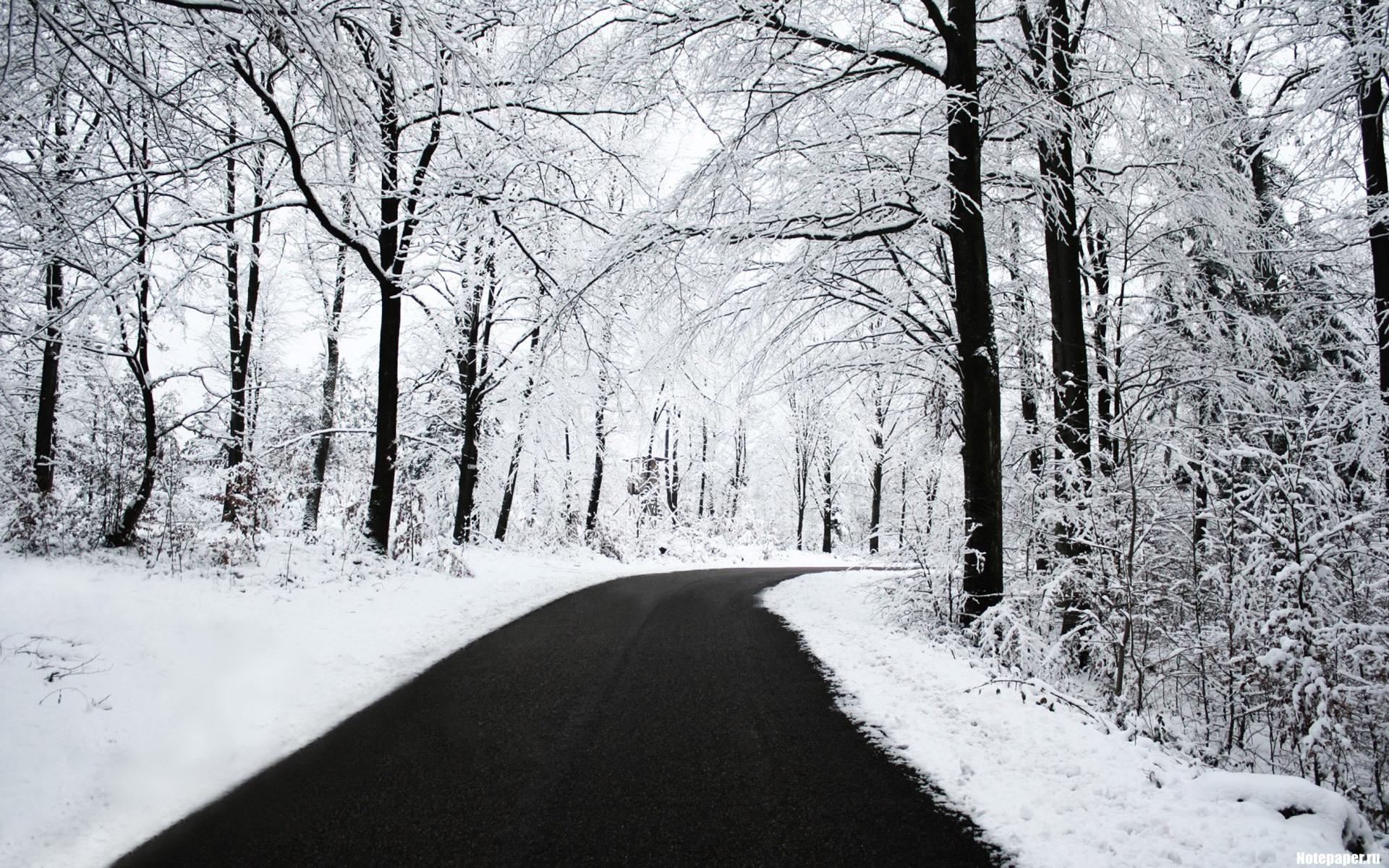 Download mobile wallpaper Roads, Winter, Landscape for free.