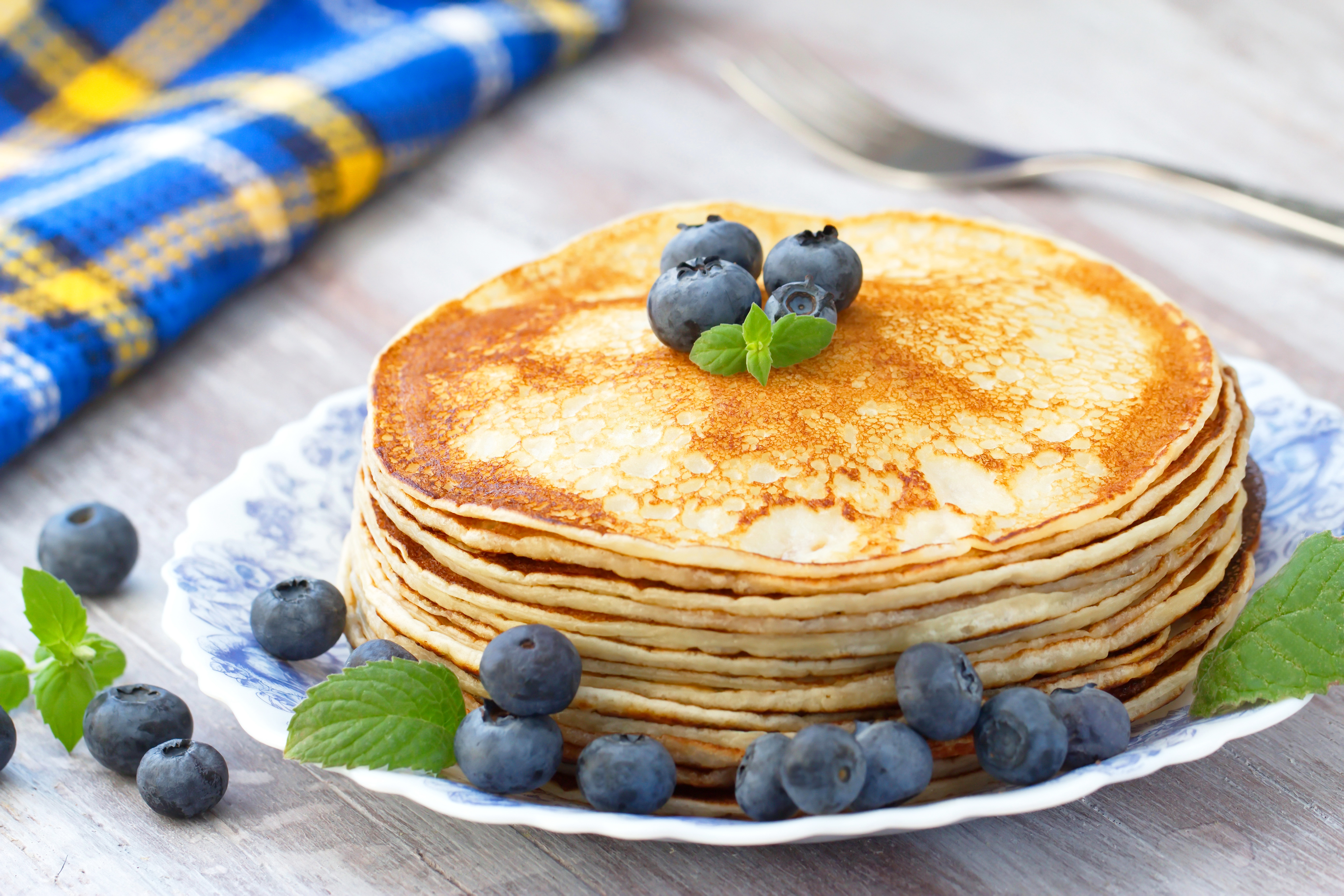 Download mobile wallpaper Food, Blueberry, Berry, Fruit, Breakfast, Pancake for free.