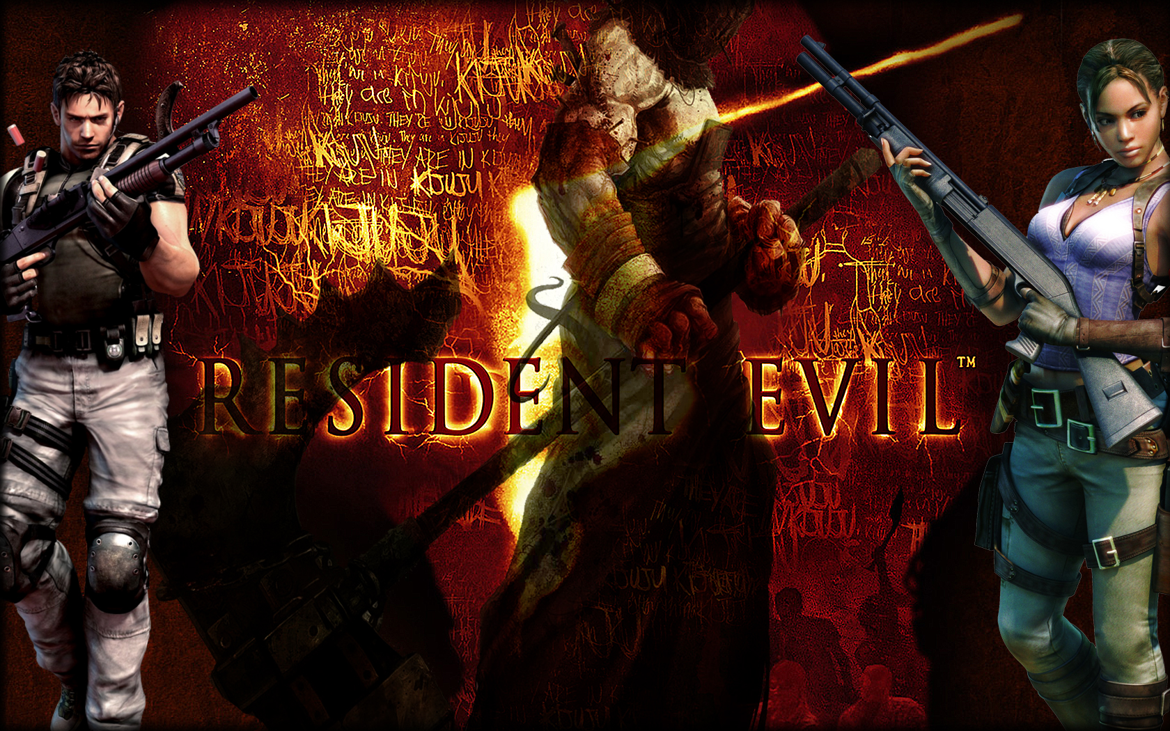 video game, resident evil 5, chris redfield, sheva alomar, resident evil