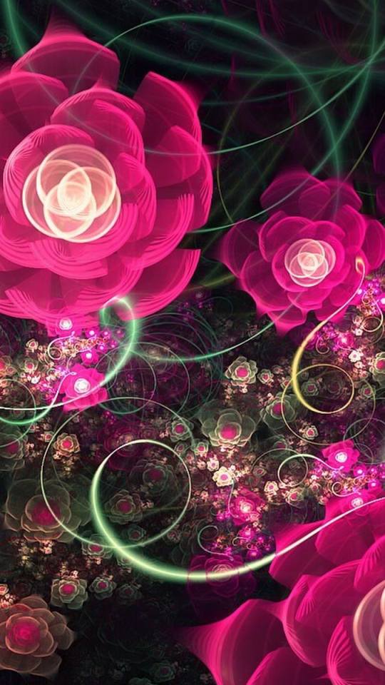 Descarga gratuita de fondo de pantalla para móvil de Flores, Fantasía, Flor, Artístico.