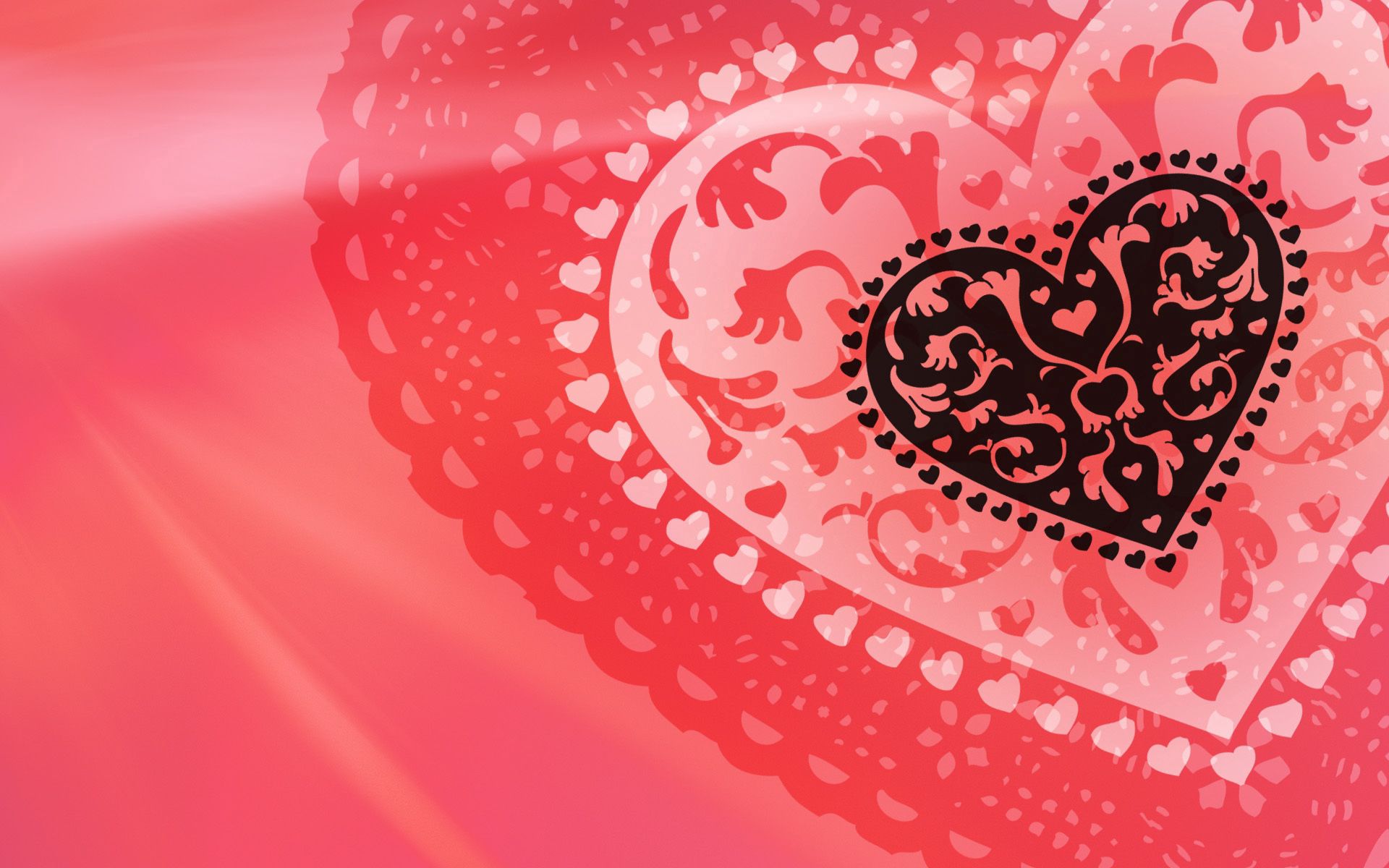 Free download wallpaper Pink, Heart, Abstract, Pattern, Vector on your PC desktop