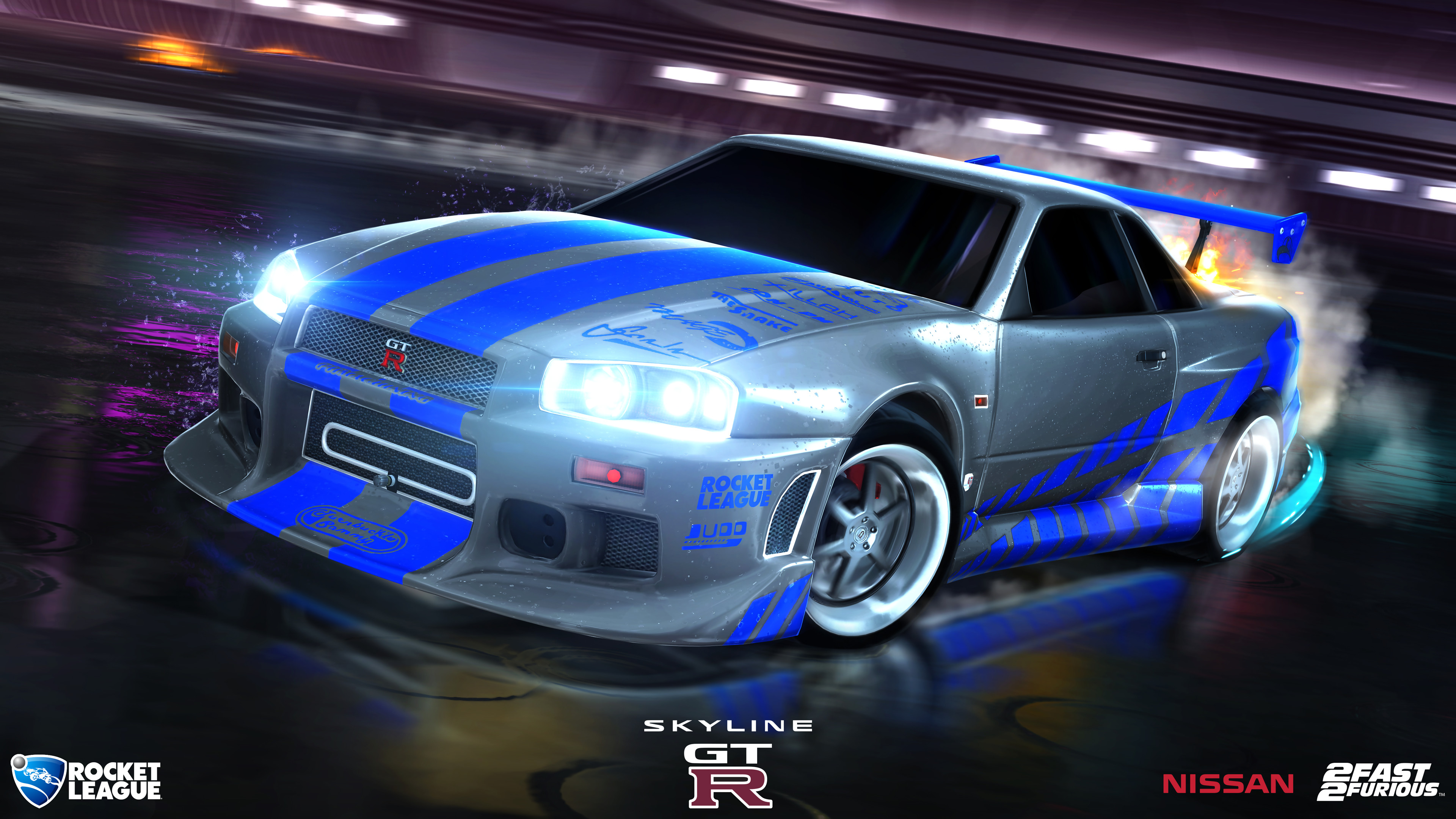 Download mobile wallpaper Car, Video Game, Rocket League, Nissan Skyline Gt R R34 for free.