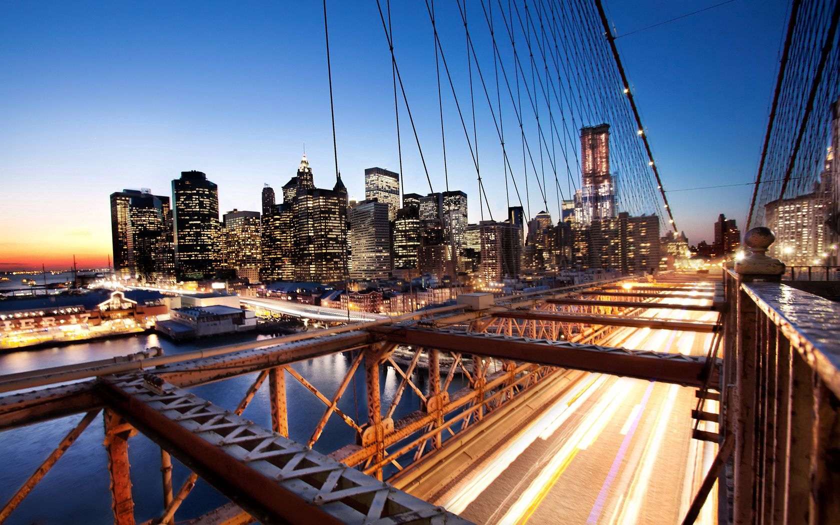 PCデスクトップに都市, 橋, 日没, 輝く, 光, 橋脚, 埠頭, 高層ビル, 高 層 ビル, ブリッジ, ニューヨーク州, ニューヨーク画像を無料でダウンロード