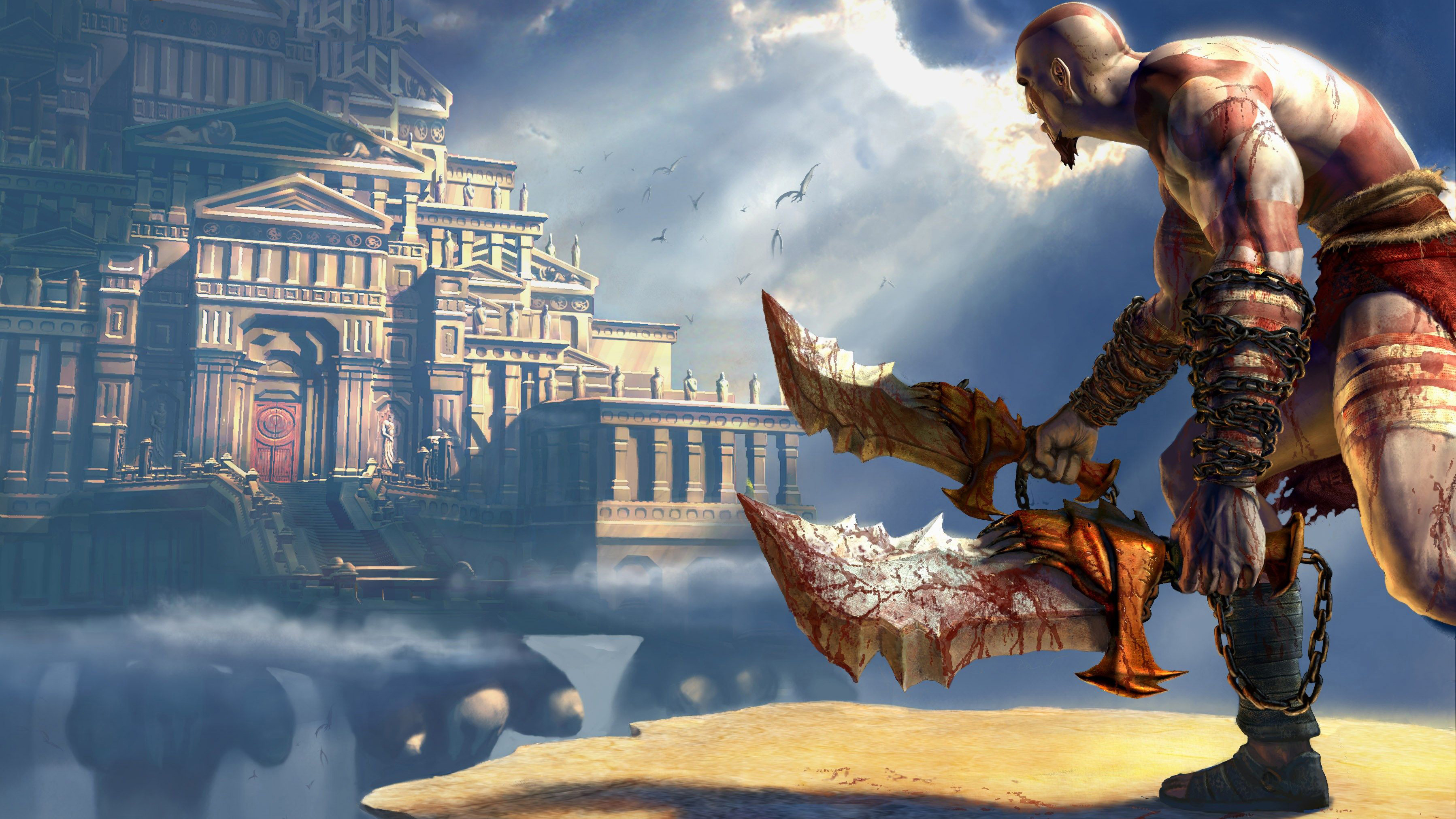 kratos (god of war), video game, god of war, warrior