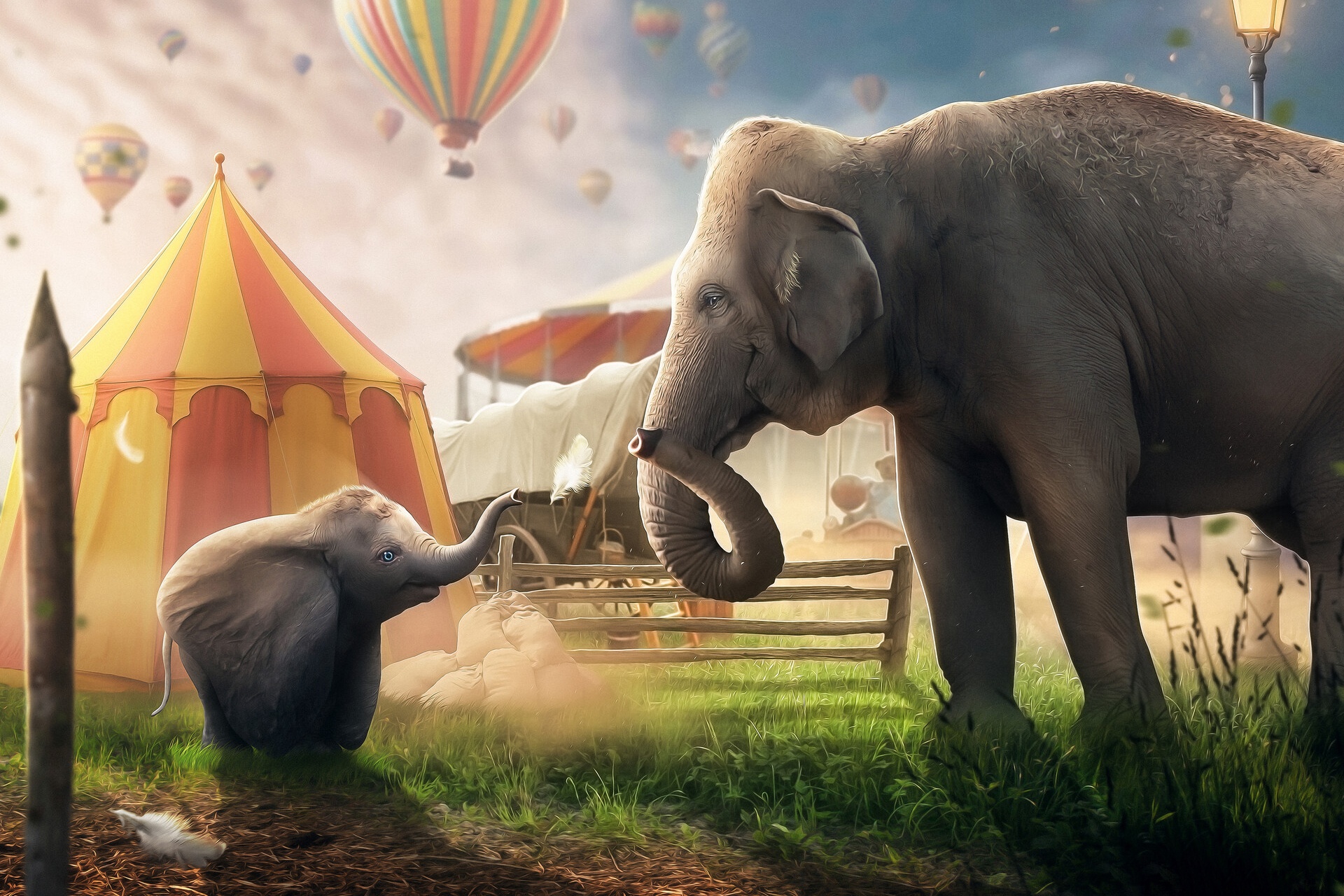 944103 скачать обои слон, кино, дамбо (2019), цирк, дамбо - заставки и картинки бесплатно