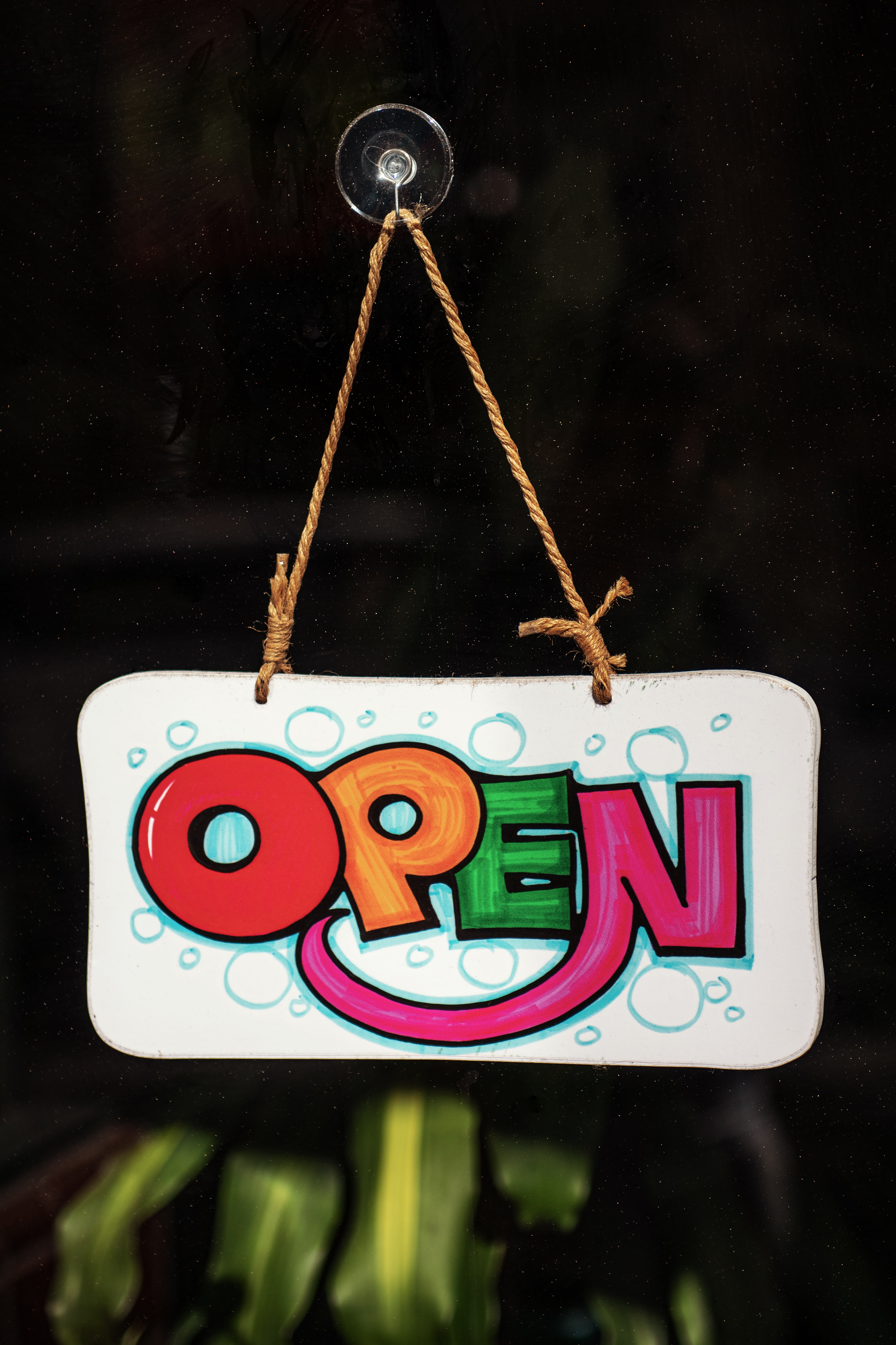 motley, inscription, words, multicolored, text, sign, signboard, open, it's open