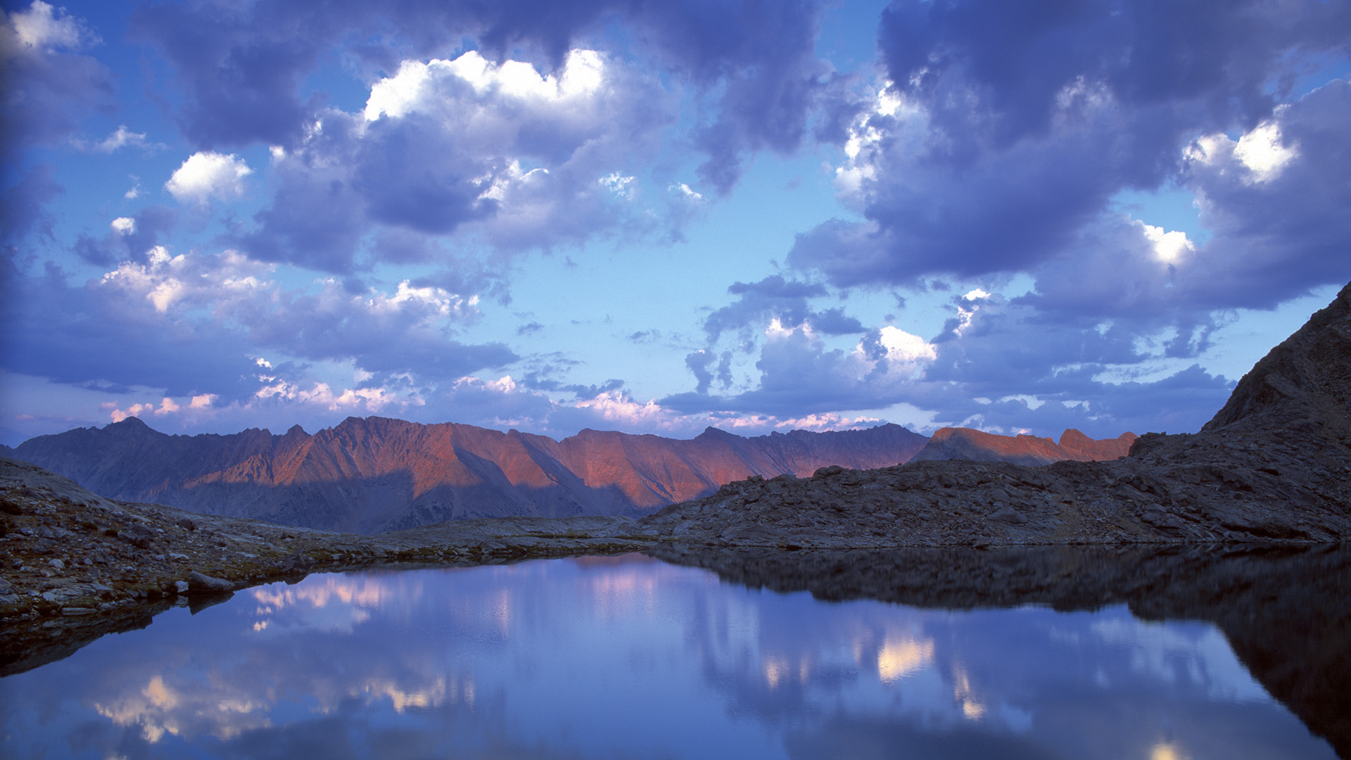 Free download wallpaper Sky, Mountain, Lake, Reflection, Earth, Cloud on your PC desktop