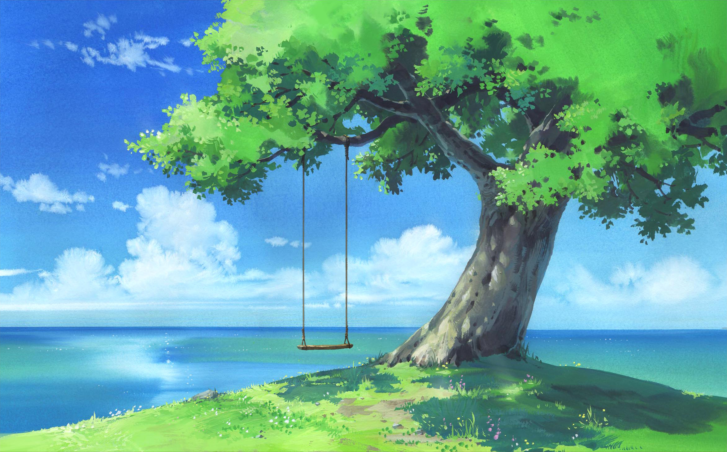 789713 скачать обои аниме, дерево, качать - заставки и картинки бесплатно