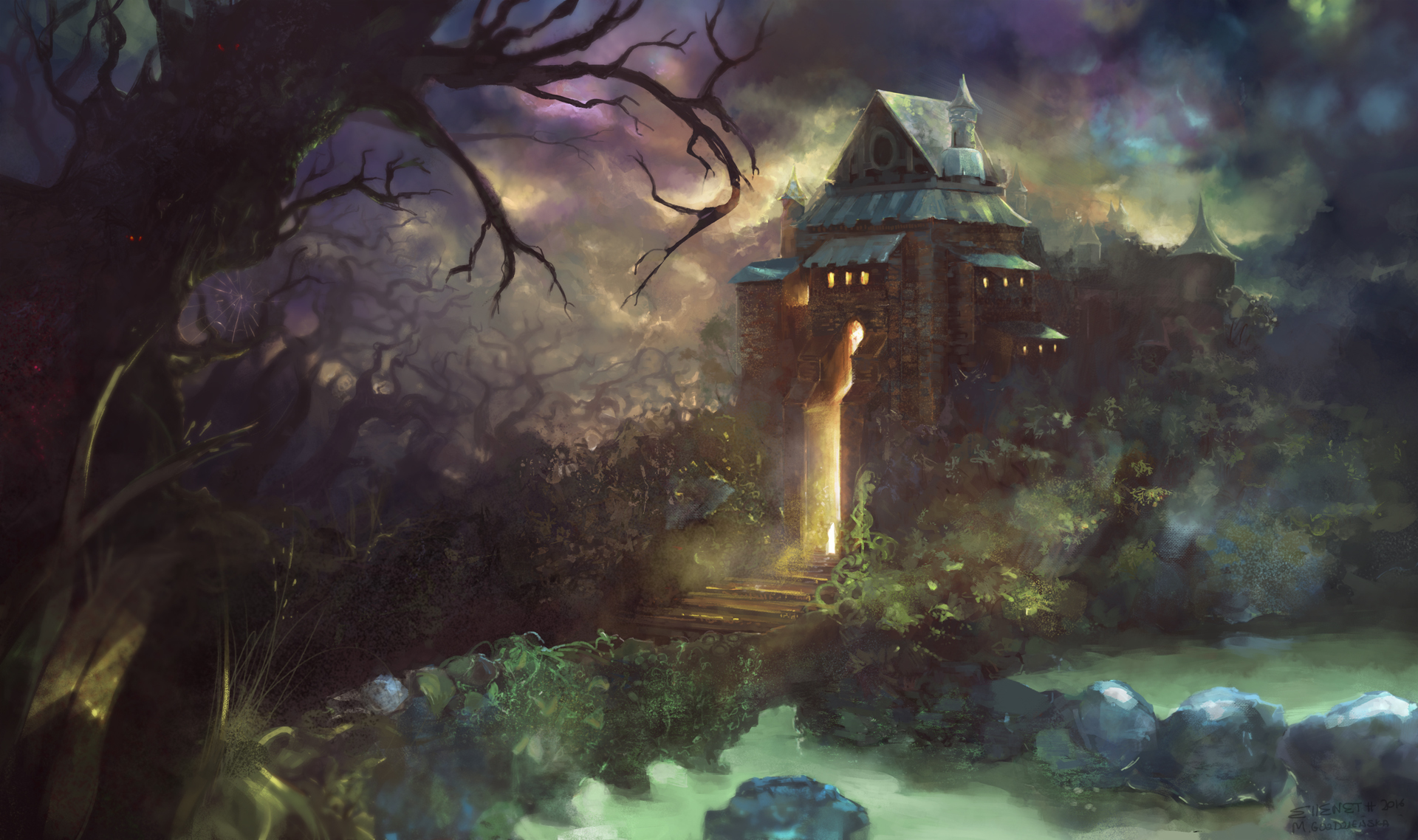 Download mobile wallpaper Fantasy, Castles, Dark, Castle for free.