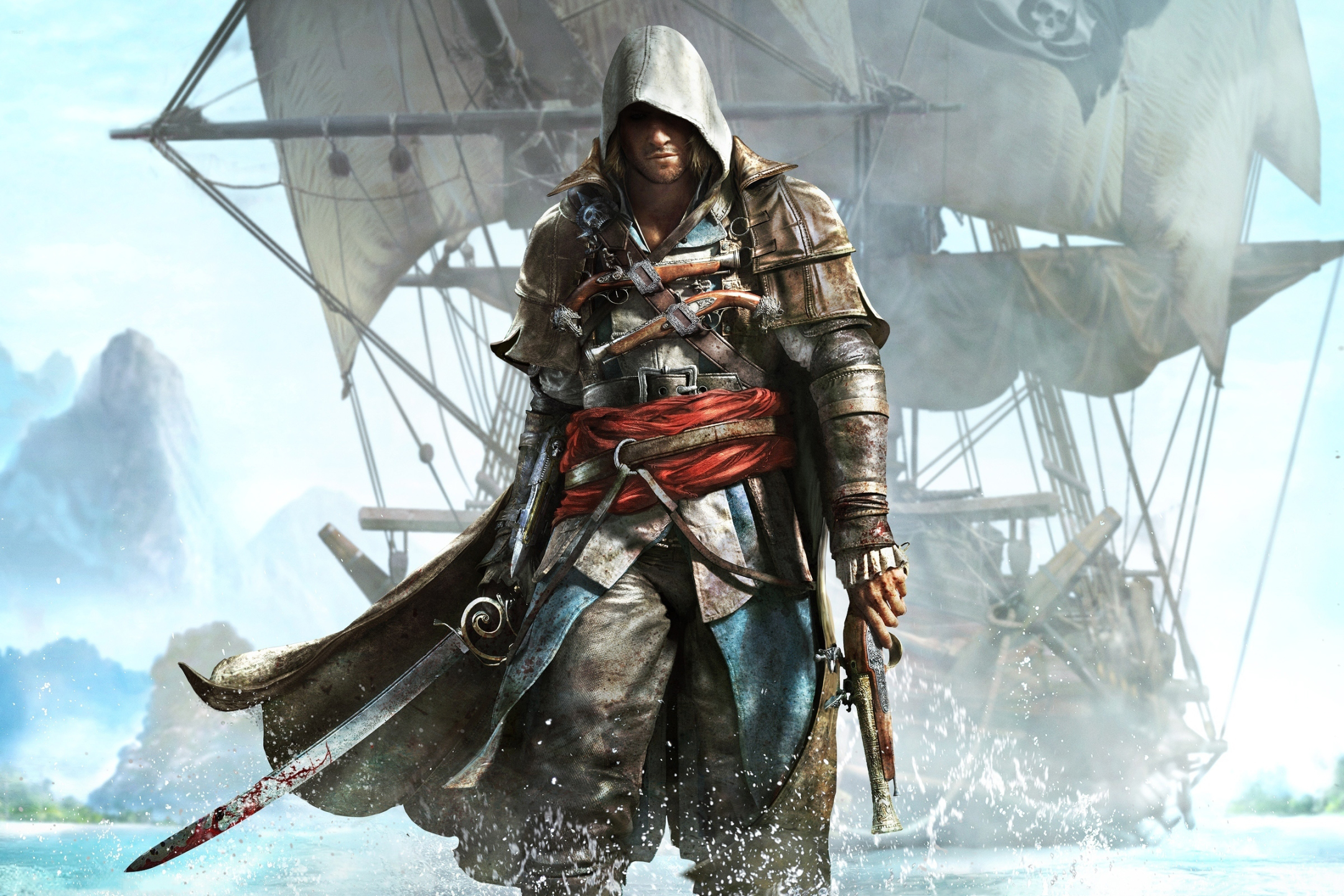 Laden Sie das Computerspiele, Assassin's Creed, Überzeugung Eines Attentäters, Assassin's Creed Iv: Black Flag, Eduard Kenway-Bild kostenlos auf Ihren PC-Desktop herunter