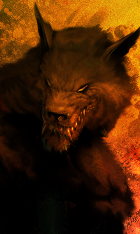 Descarga gratuita de fondo de pantalla para móvil de Fantasía, Oscuro, Hombre Lobo.