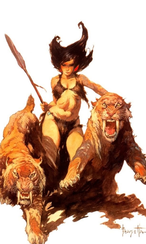 Download mobile wallpaper Fantasy, Cave, Beast, Warrior, Women Warrior for free.