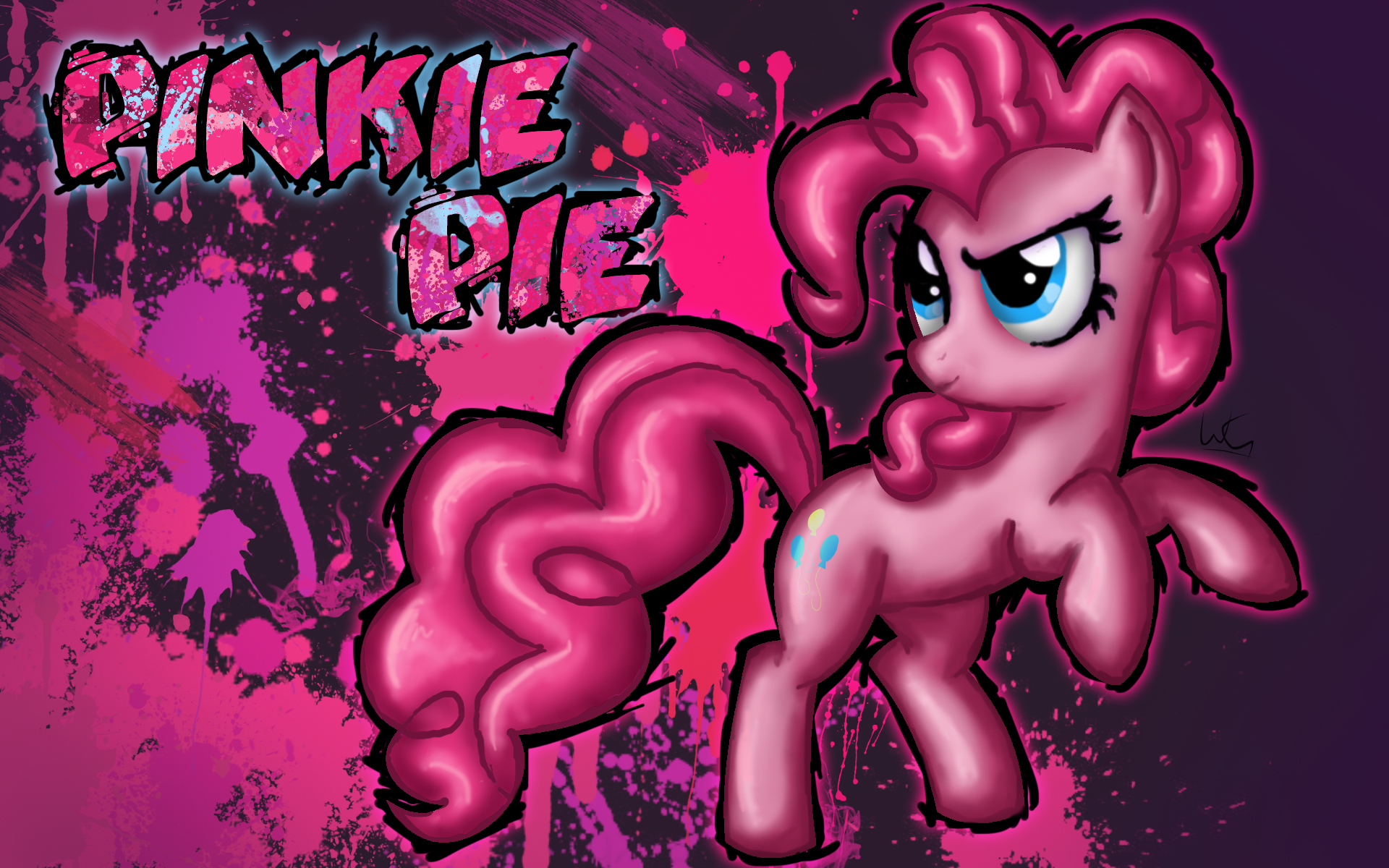 258684 завантажити картинку телешоу, my little pony: дружба це диво, графіті, моя маленька поні, рожевий пиріг - шпалери і заставки безкоштовно