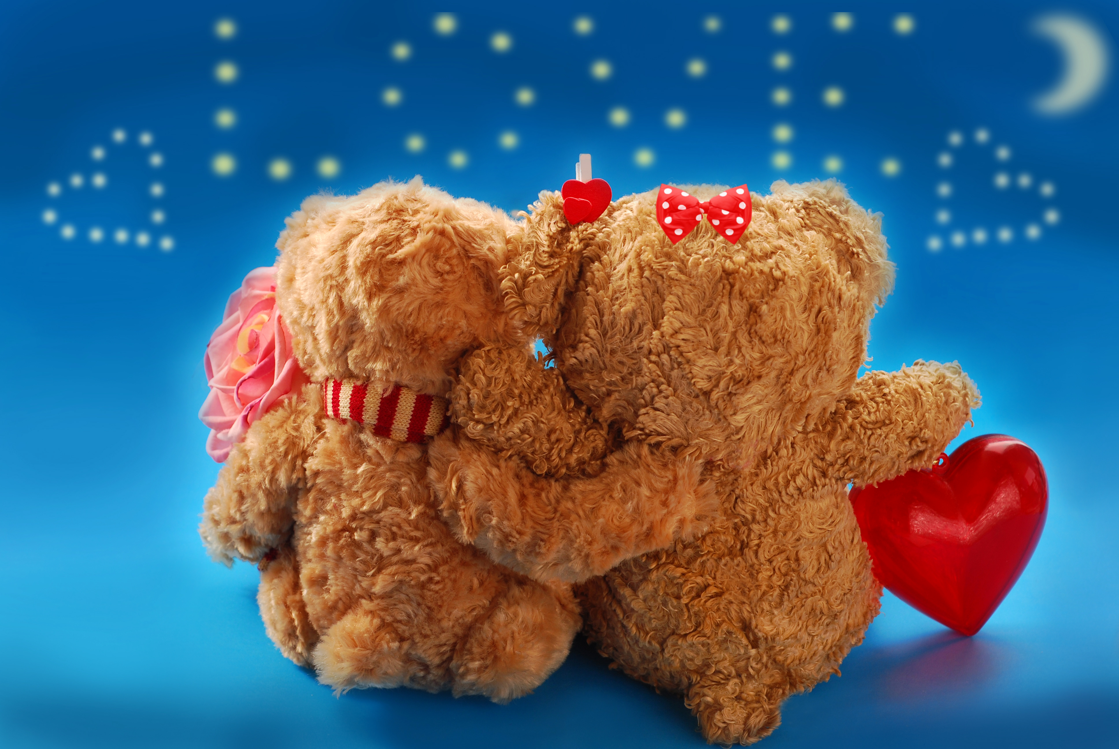 Handy-Wallpaper Feiertage, Liebe, Valentinstag, Teddybär, Paar kostenlos herunterladen.