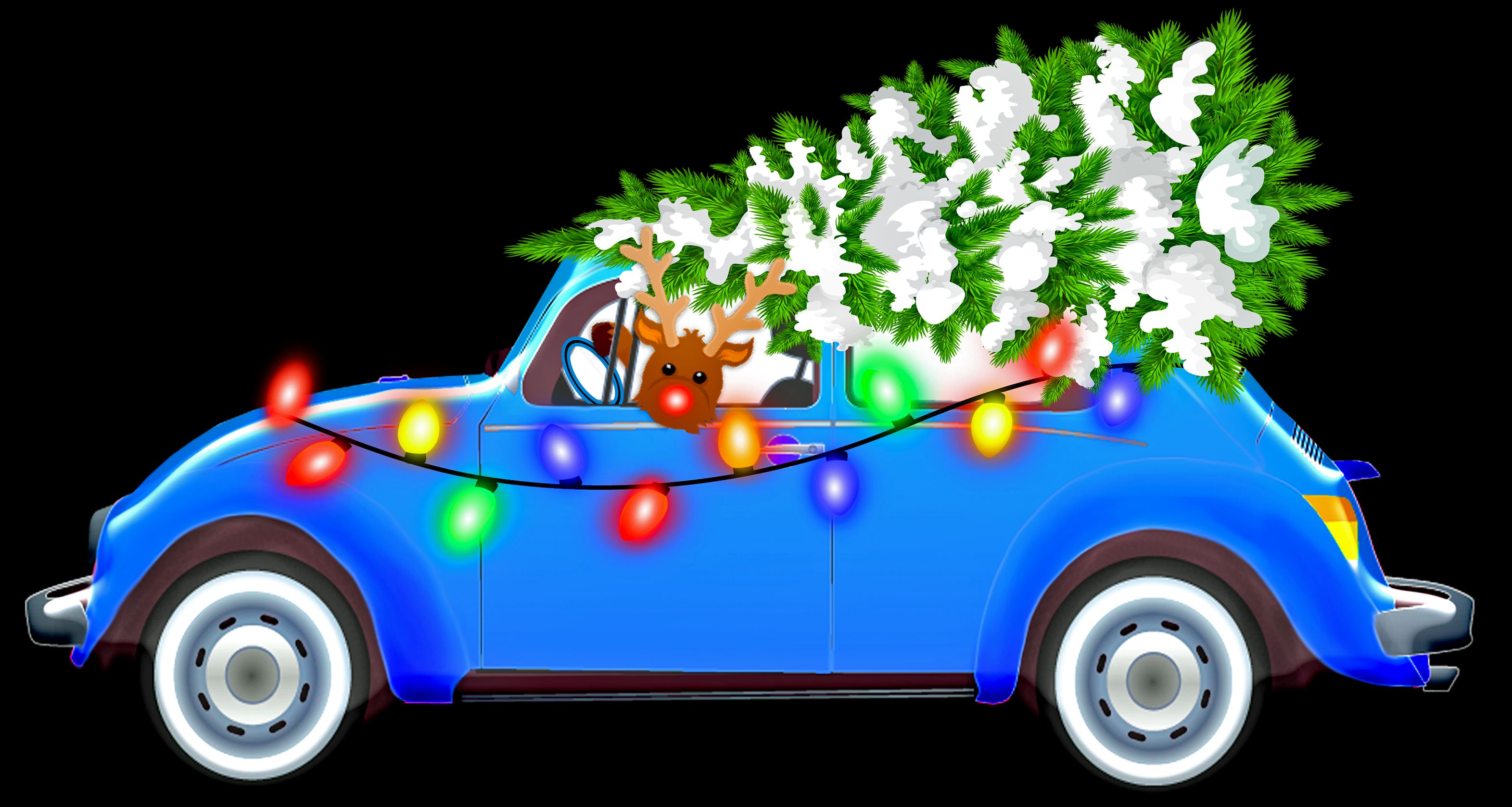 Download mobile wallpaper Tree, Christmas, Holiday, Ligths, Reindeer, Rudolph (Reindeer) for free.