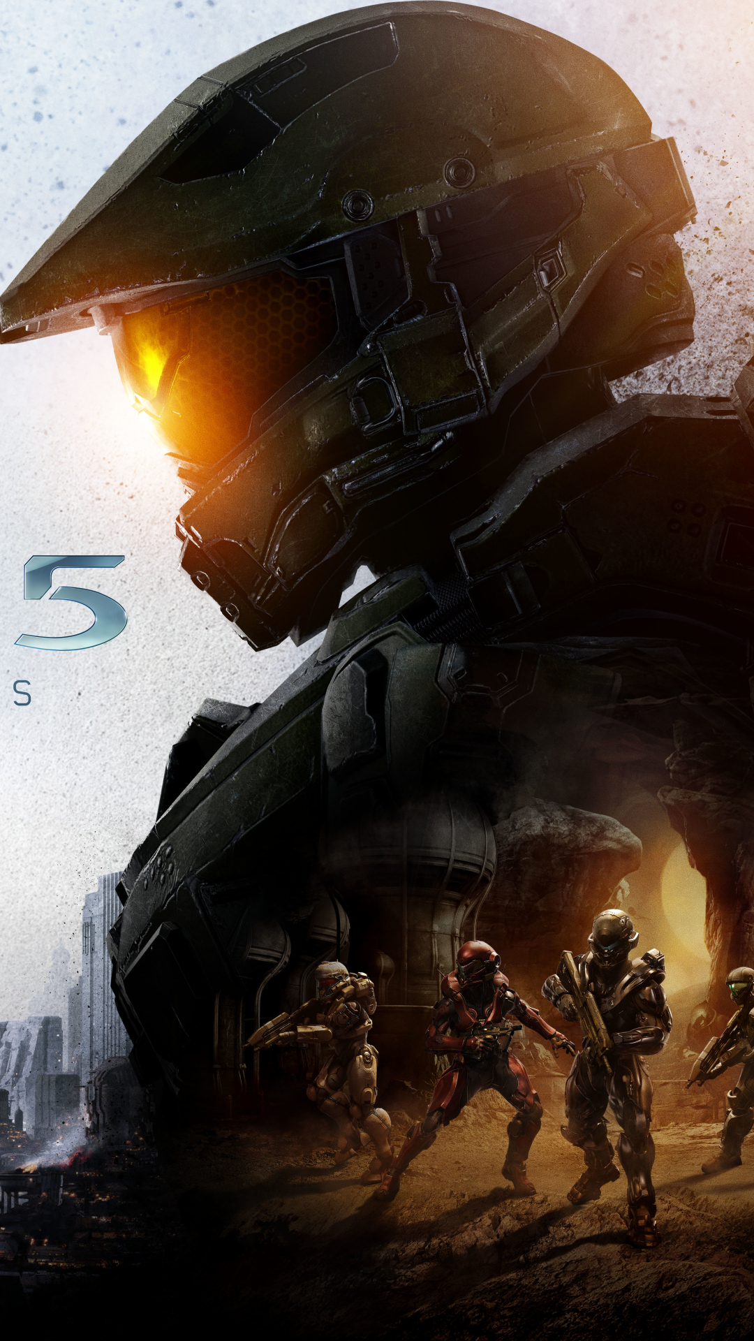 Descarga gratuita de fondo de pantalla para móvil de Aureola, Videojuego, Jefe Principal, Halo 5: Guardians.