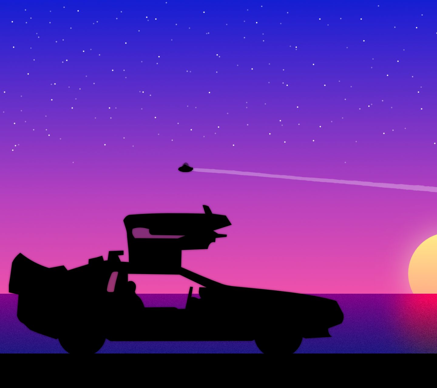 Free download wallpaper Sunset, Car, Purple, Tv Show, Rick Sanchez, Morty Smith, Rick And Morty on your PC desktop