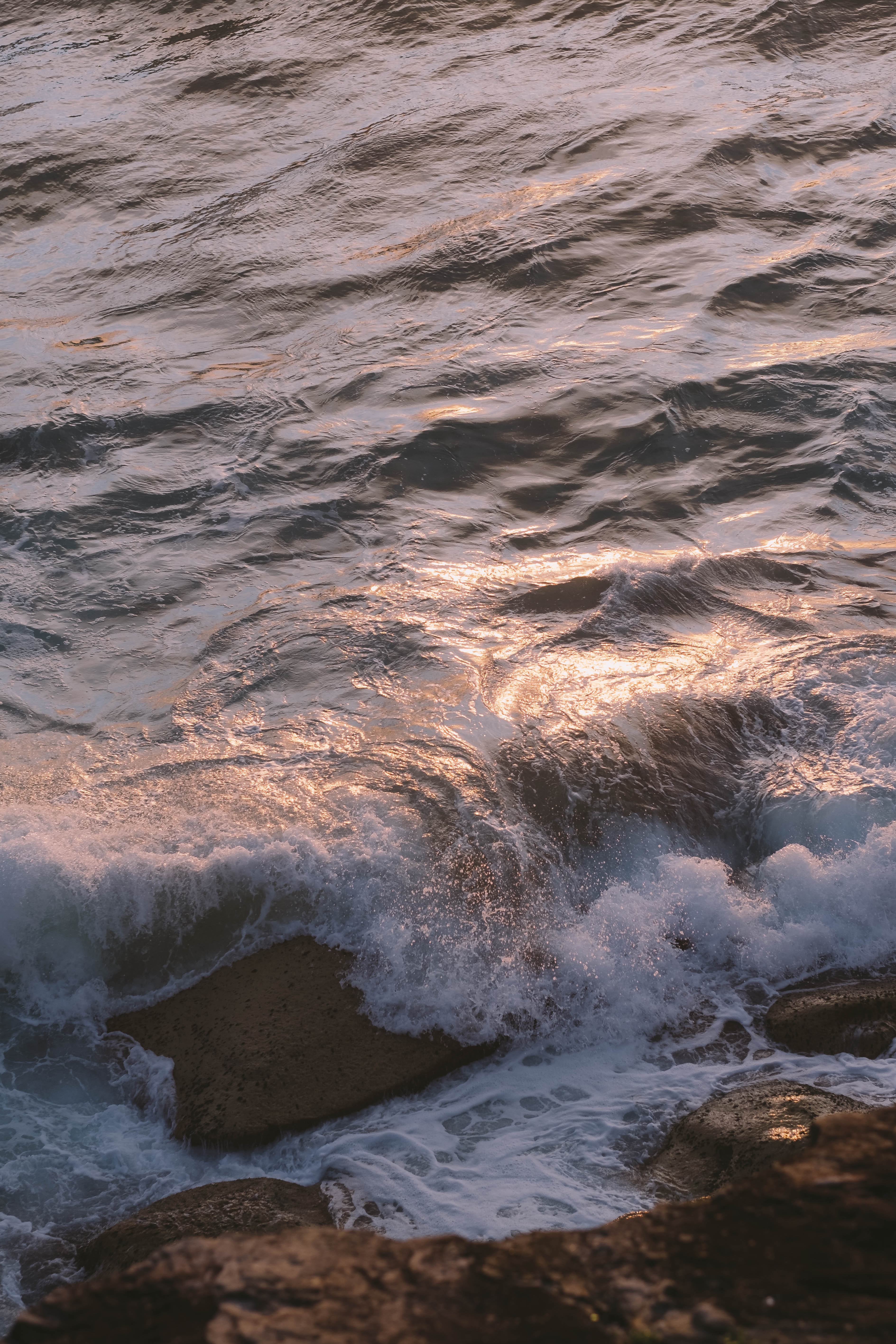 Download mobile wallpaper Waves, Water, Stones, Nature, Sea for free.